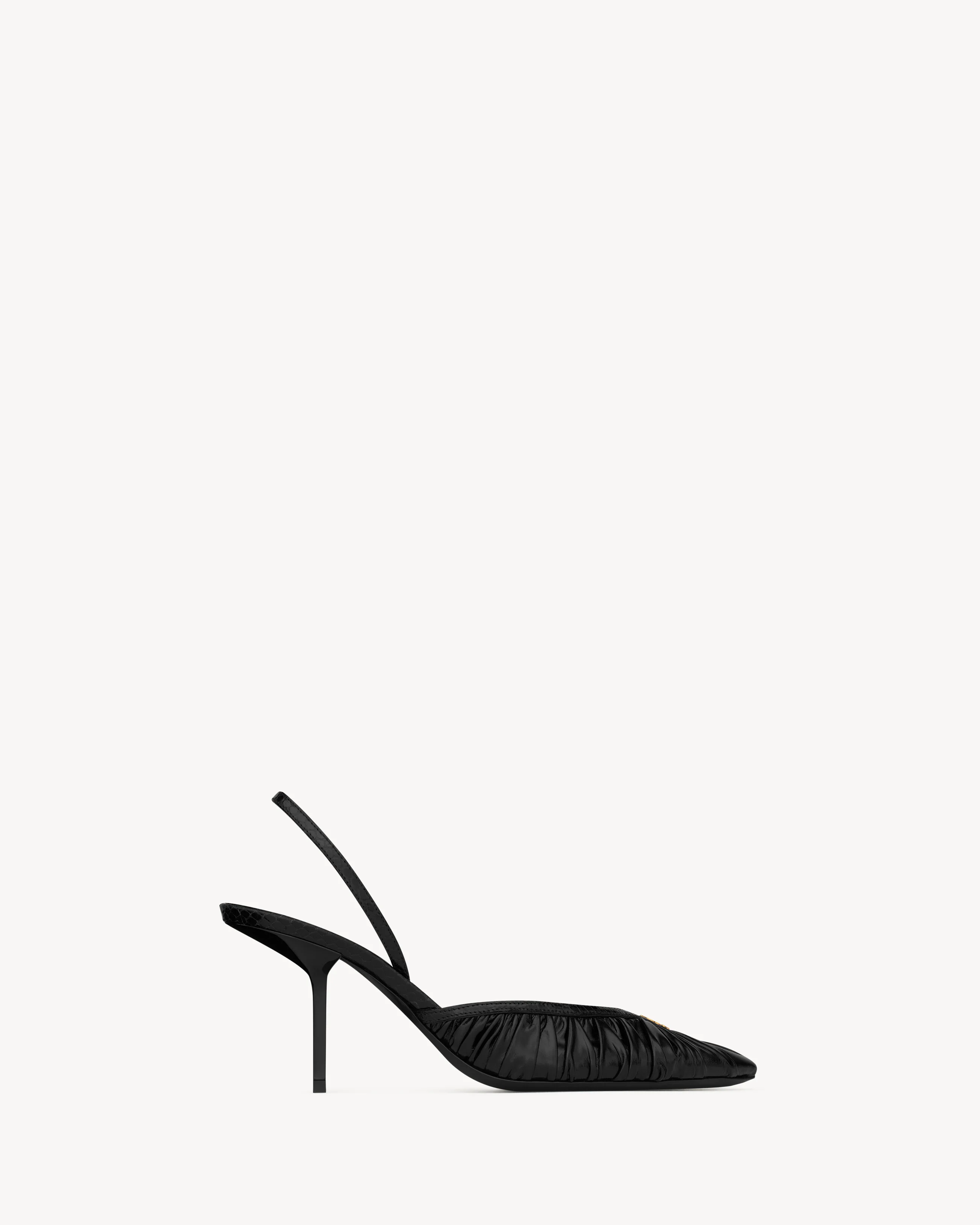 FOLIE SLINGBACK PUMPS IN SMOOTH LEATHER AND FAUX-PYTHON - 1