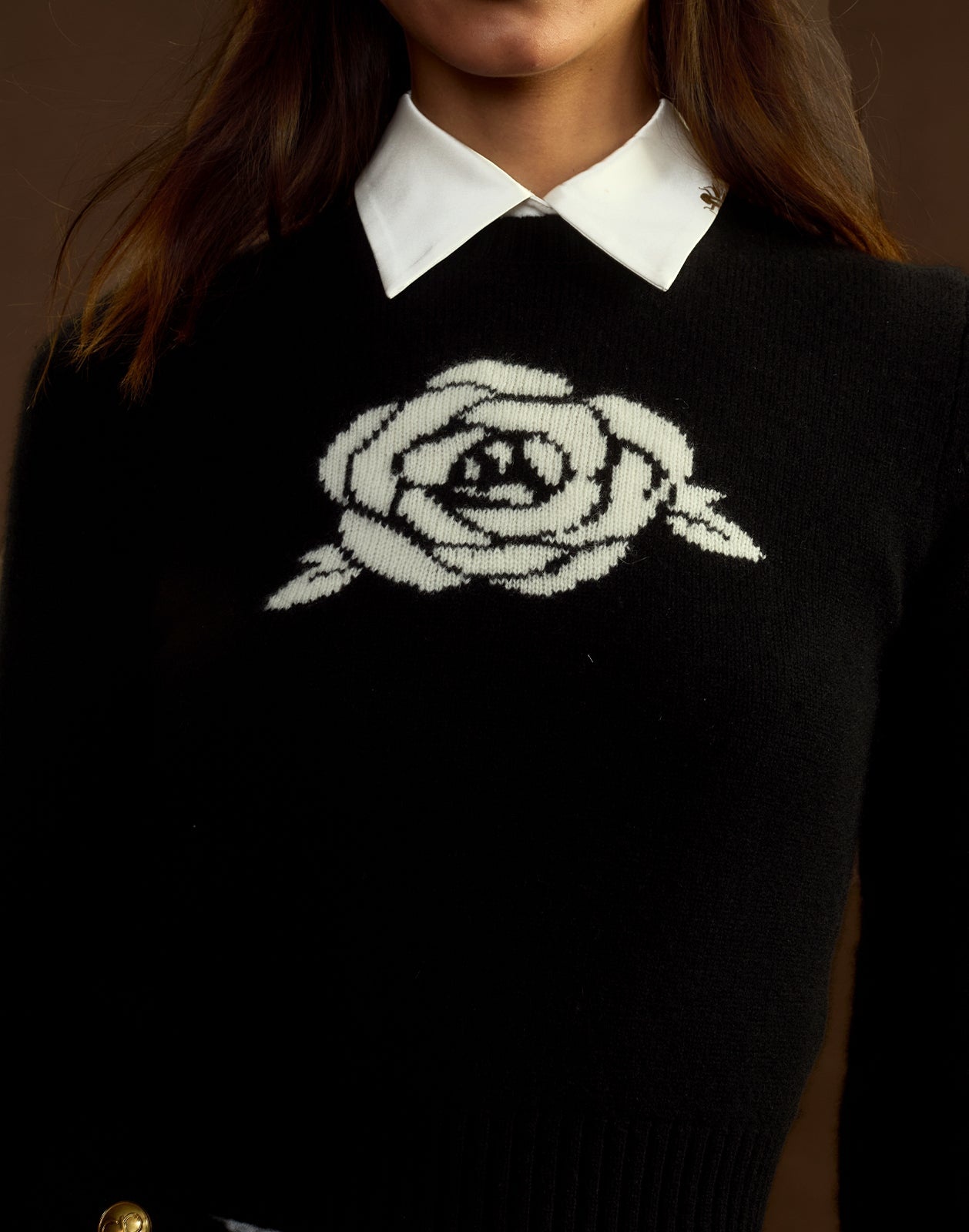 Rosette Wool Cashmere Sweater - 3