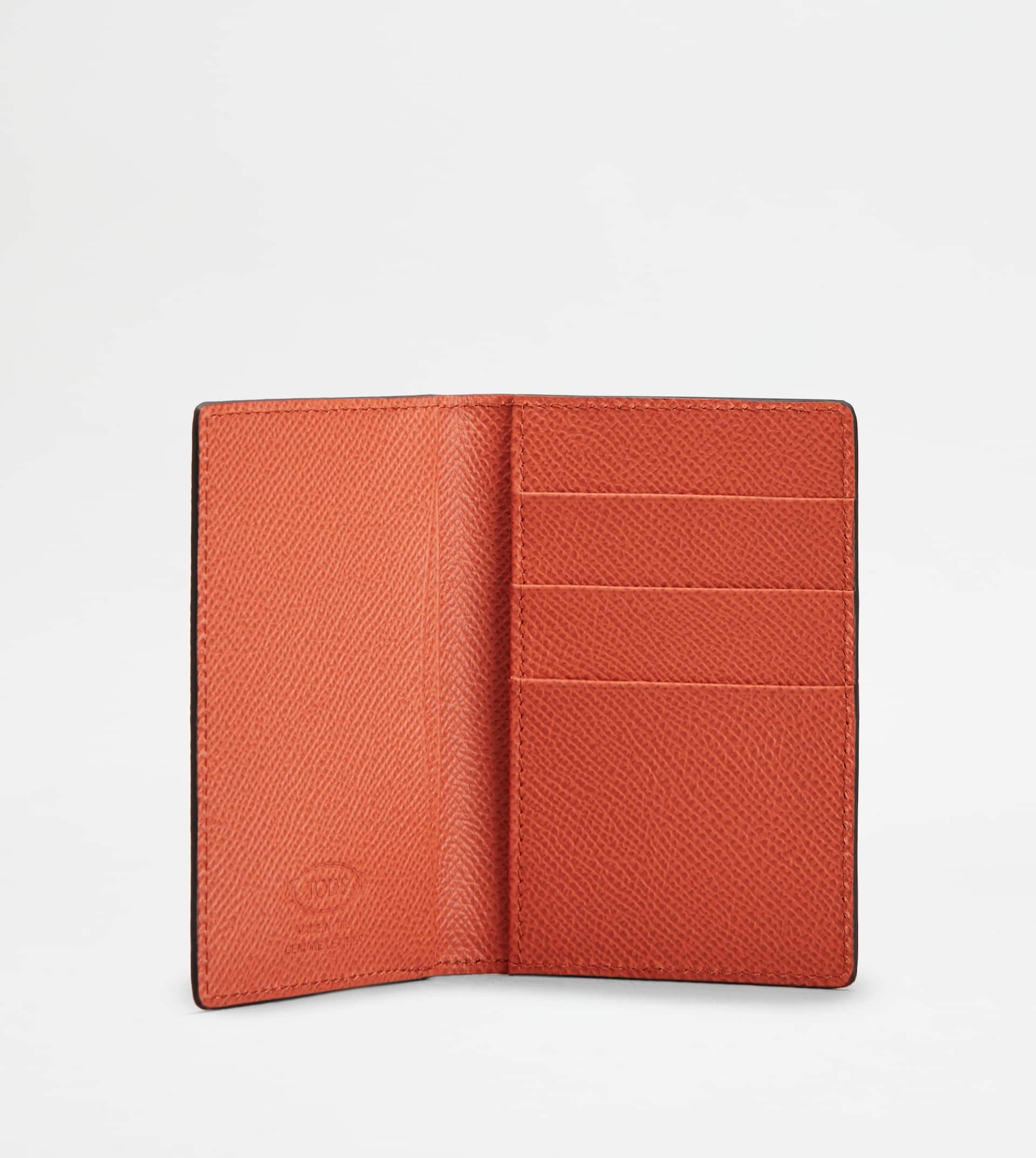 CARD HOLDER IN LEATHER - BROWN - 2