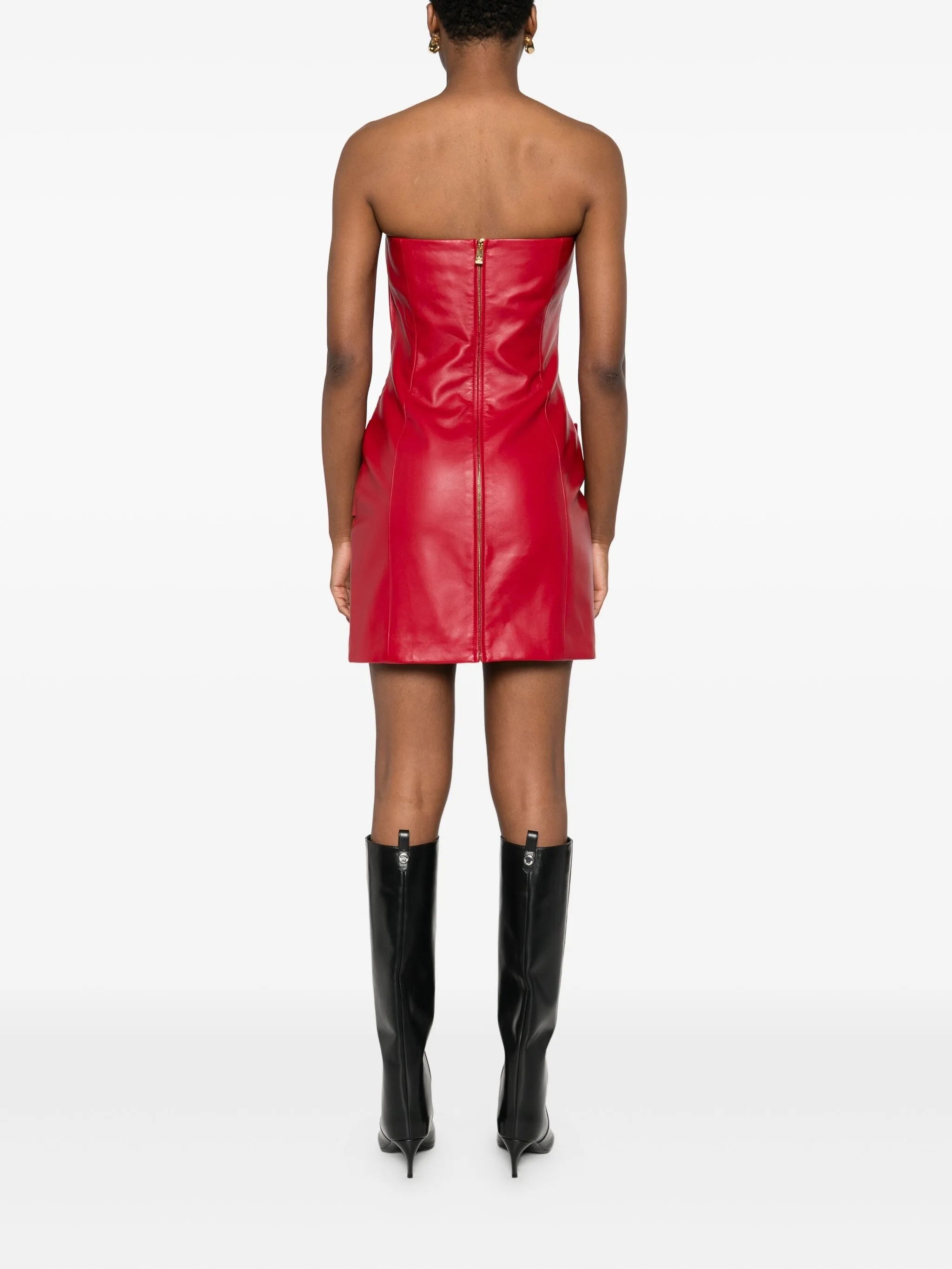 Versace Belted Strapless Mini Dress - 3