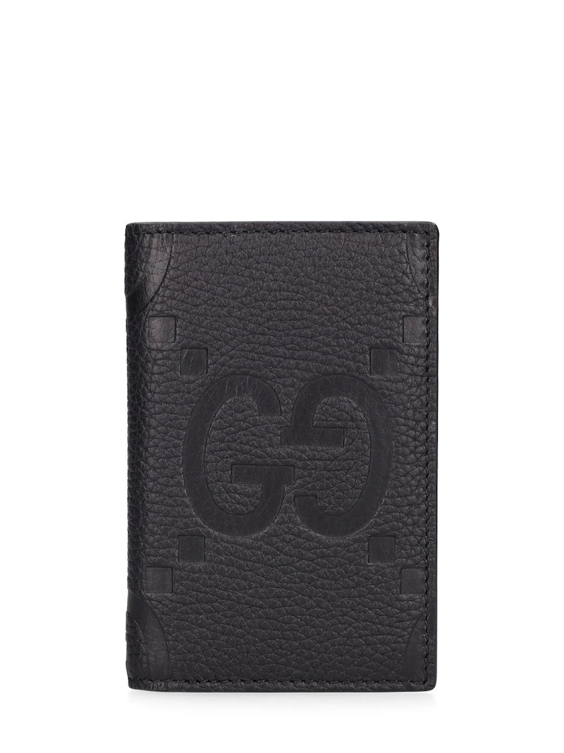 GG jumbo leather card holder - 1