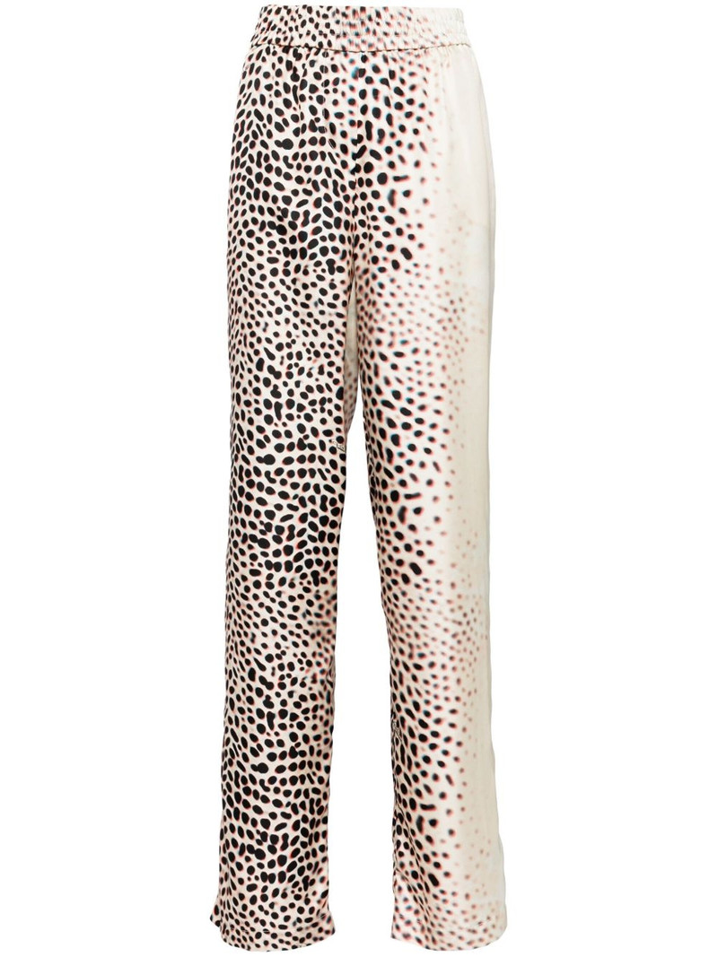 graphic-print straight trousers 1