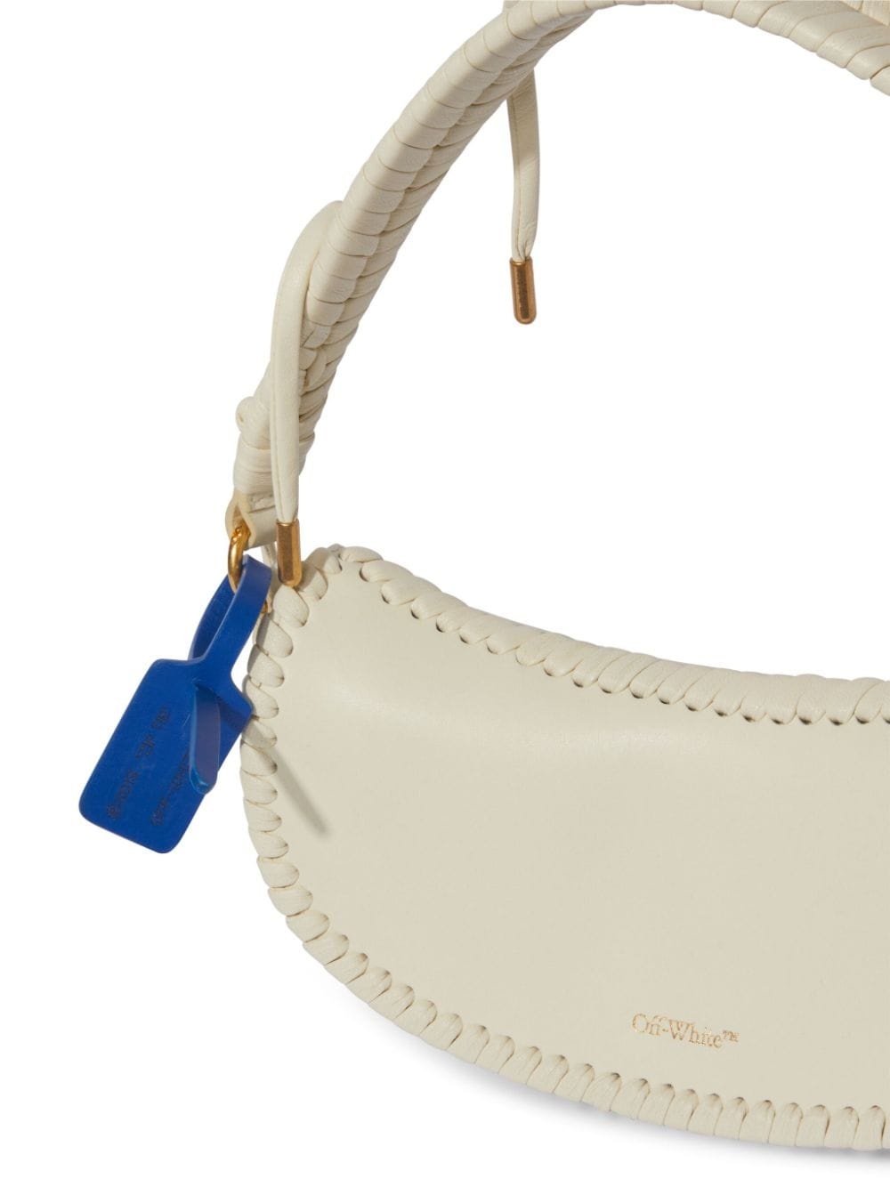 weaved leather shoulder bag - 6