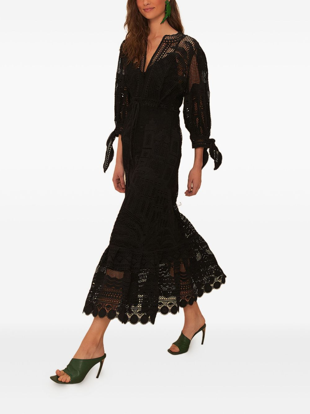 embroidered midi dress - 3