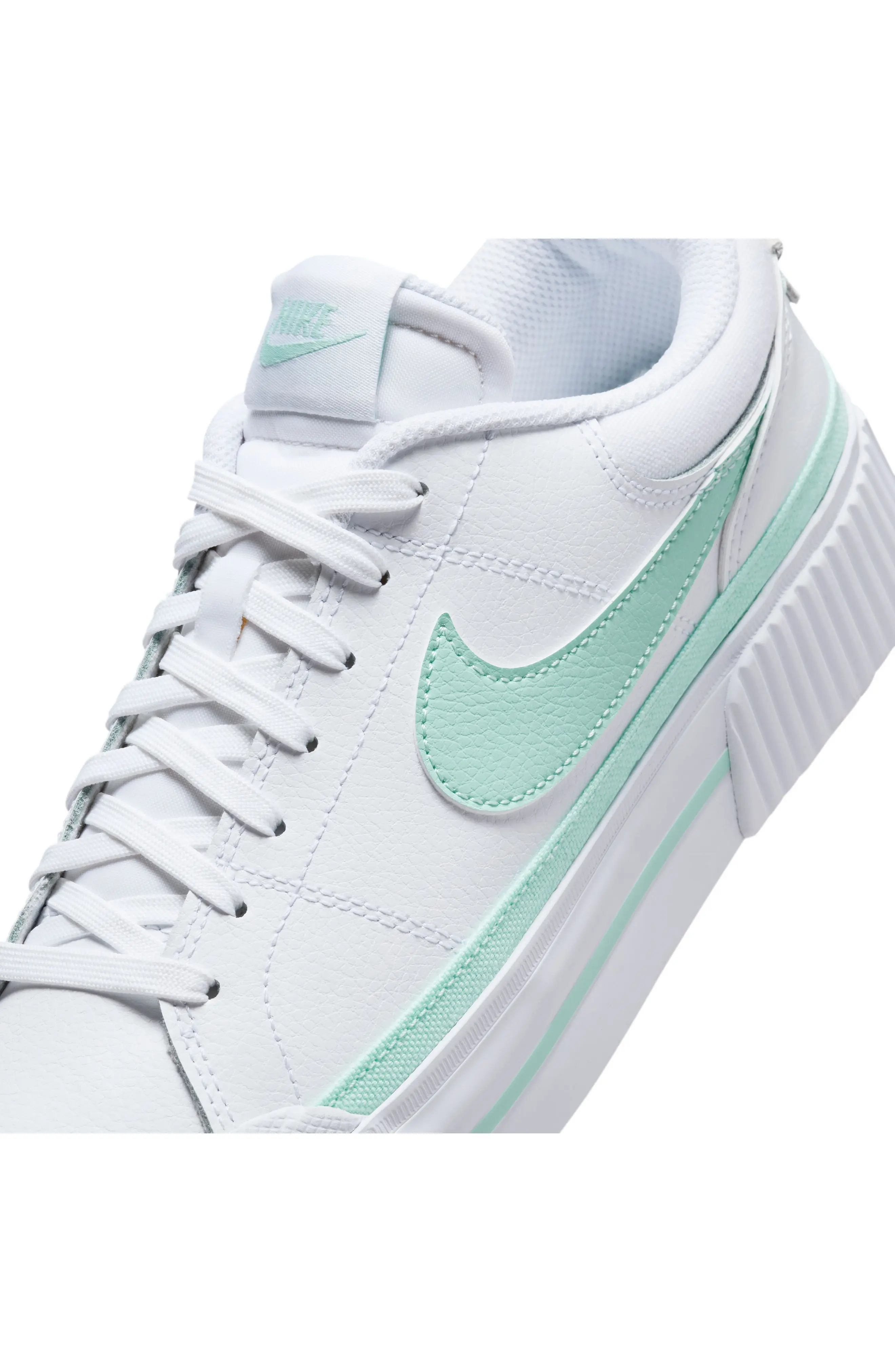 Court Legacy Lift Sneaker in White/Mint/Green - 8