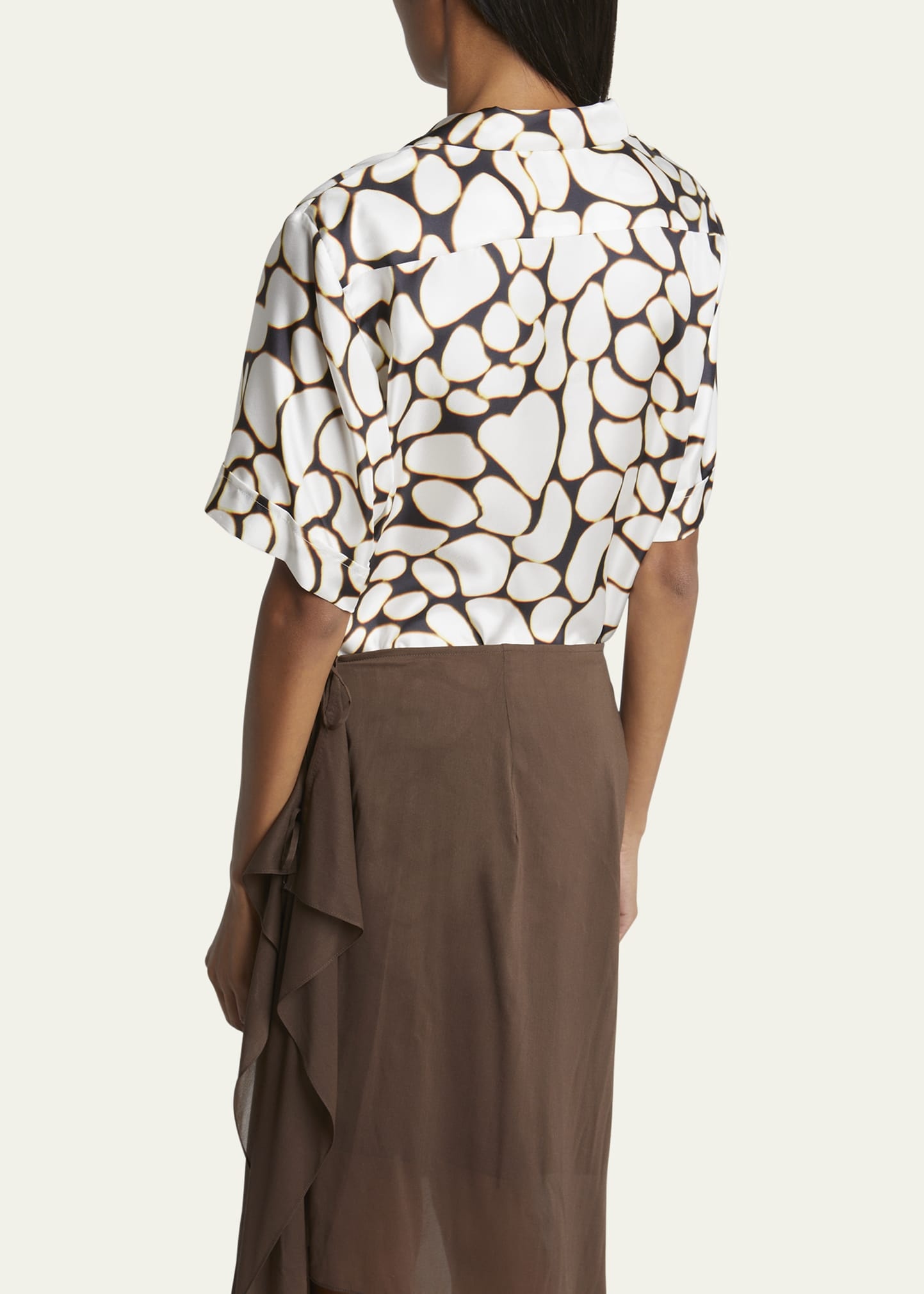 Clive Printed Button Down Silk Shirt - 3