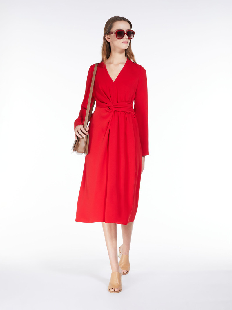 Max Mara MAMMOLA Long draped cady dress outlook