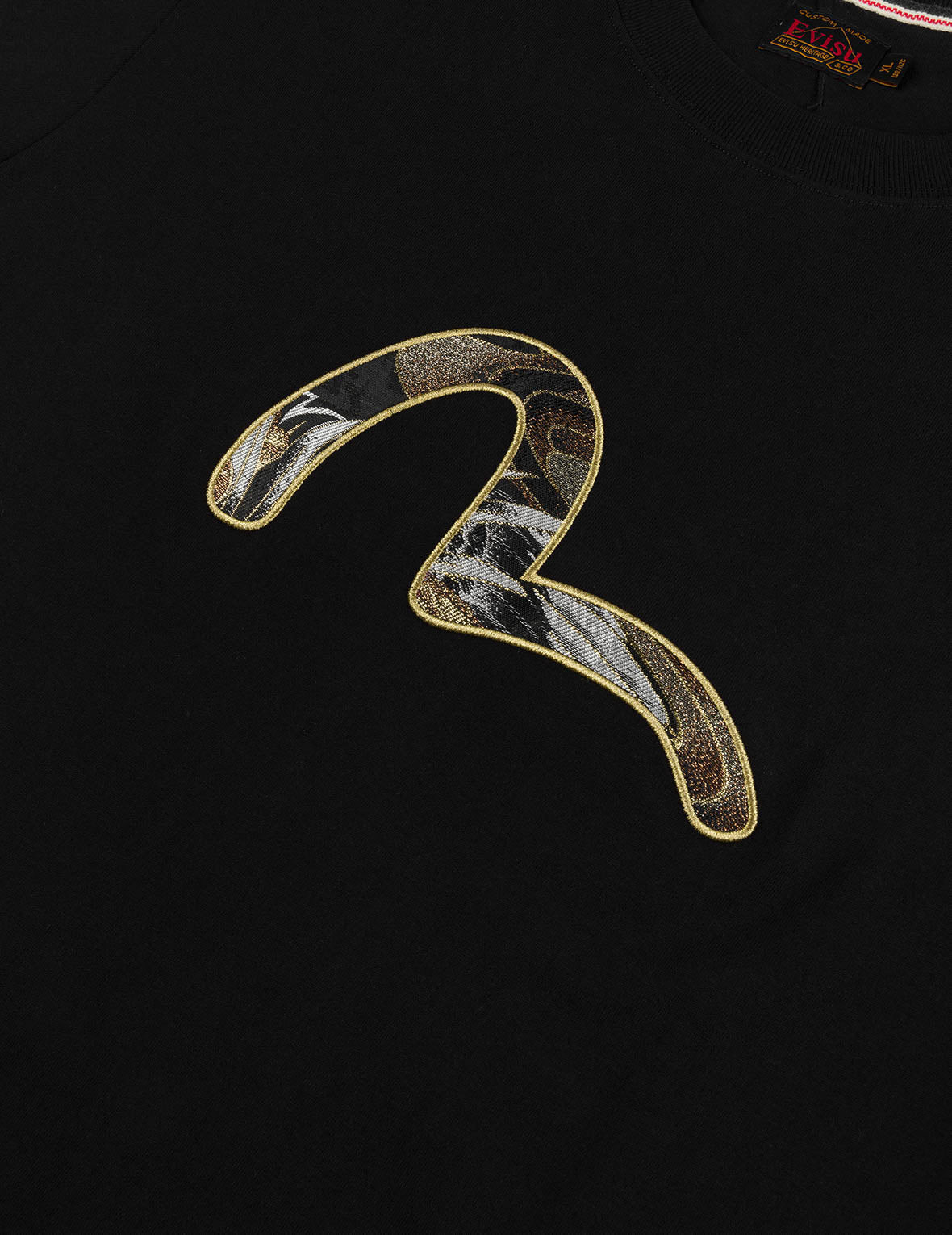 Brocade Seagull Appliqué Regular Fit Short Sleeves T-shirt - 7