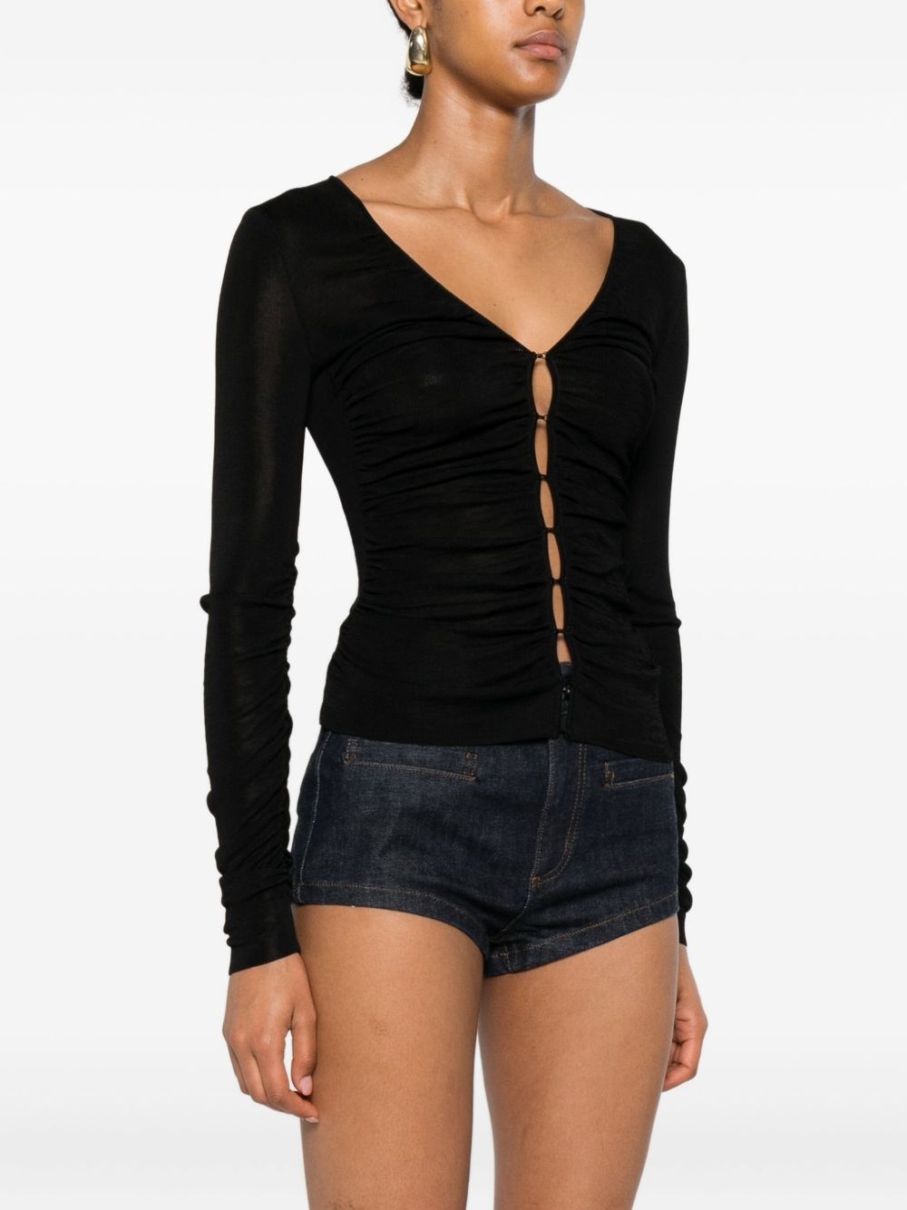 button-detailed long-sleeve t-shirt - 3