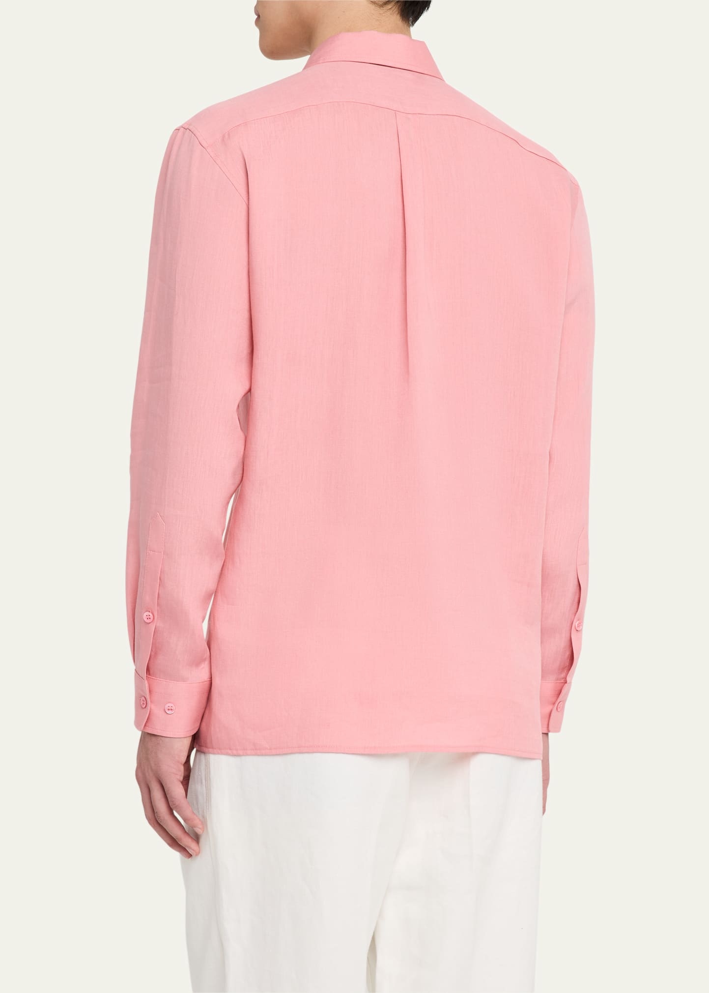 Men's Nicolas Linen Concealed-Placket Sport Shirt - 3