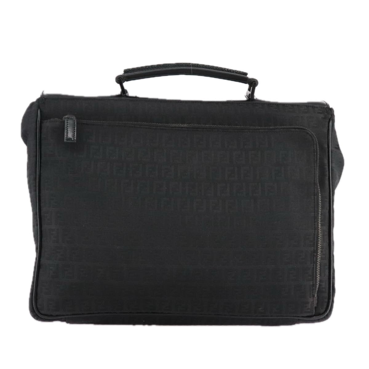 FENDI Zucchino Canvas Business Bag Black - 2