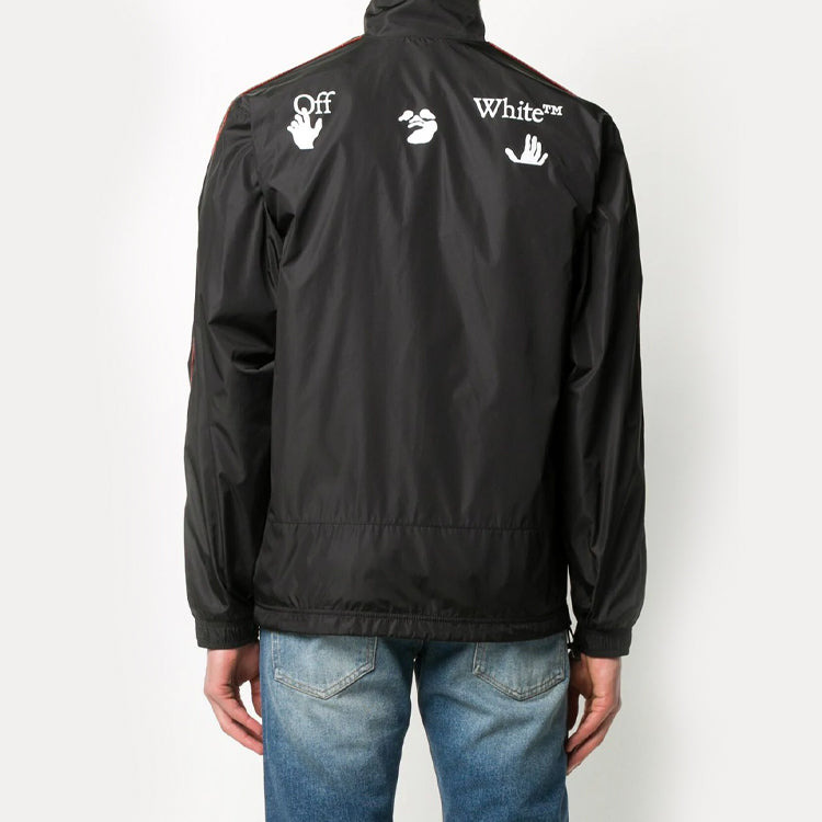 Off-White FW20 Logo Printing Jacket Men Black OMEA233E20FAB0011001 - 5