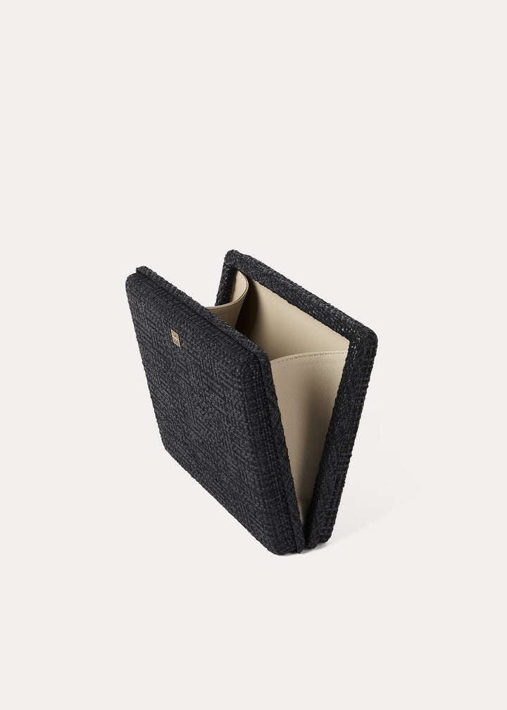 Raffia clutch black - 5