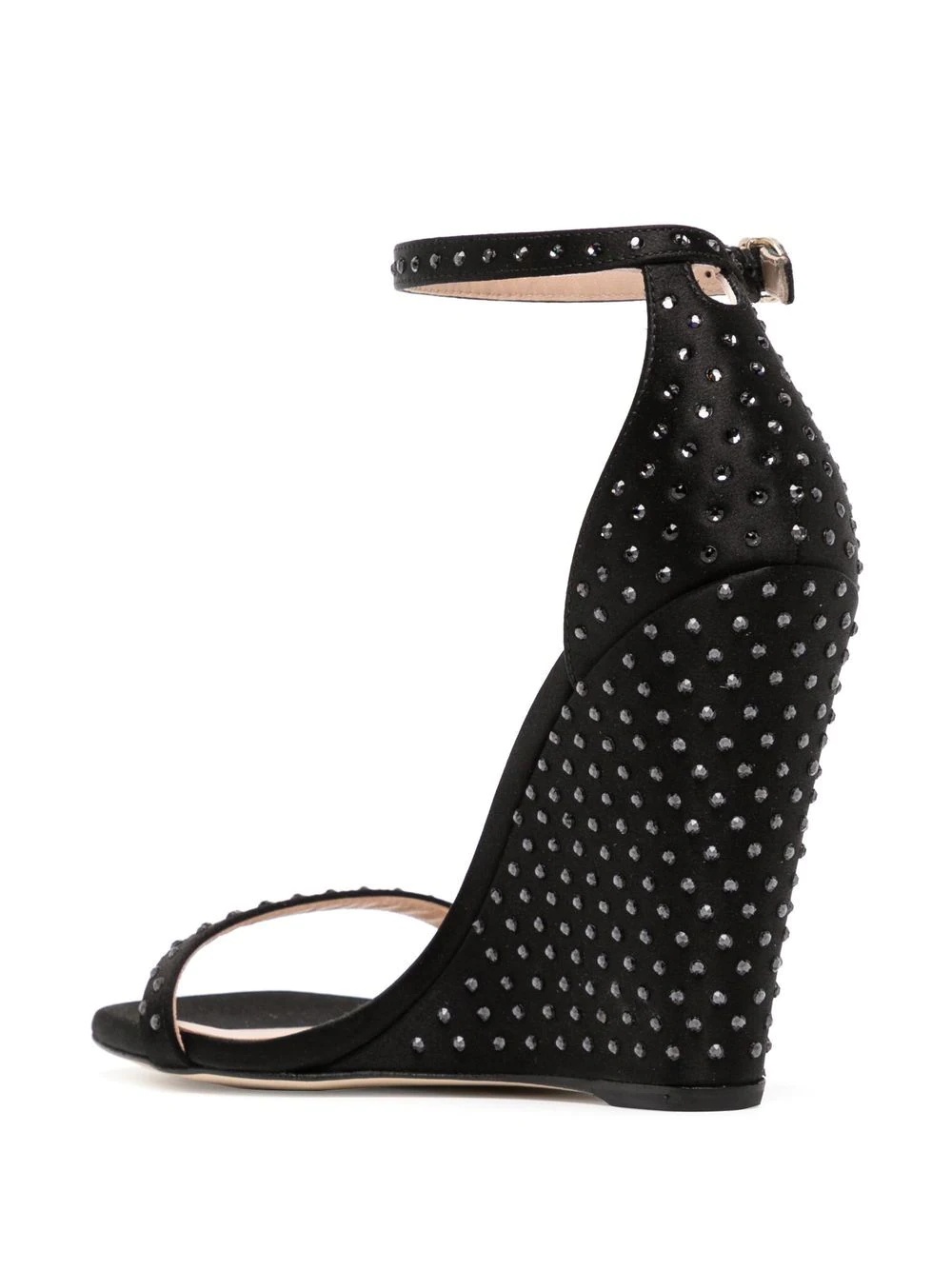 Nudistshine studded 100mm wedge sandals - 3