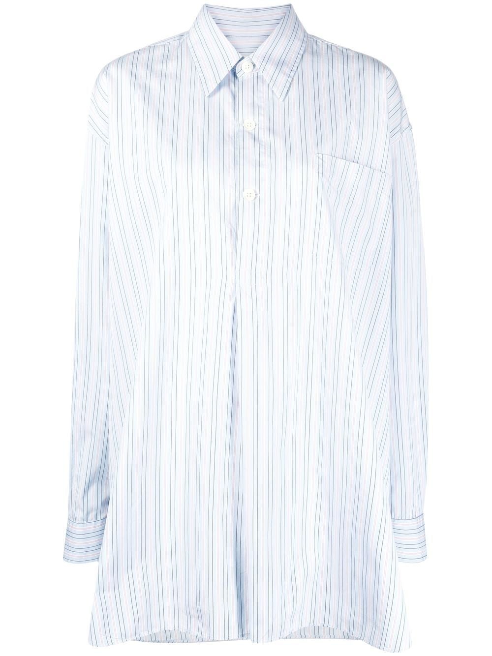 striped oversized long-sleeve shirt - 1