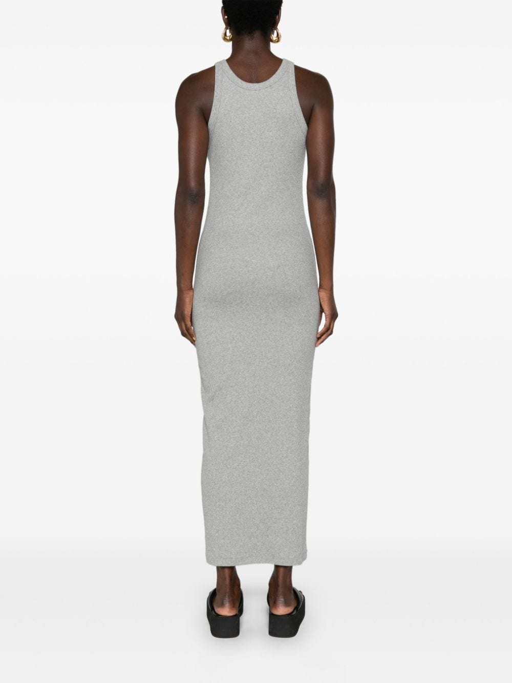 fine-ribbed jersey maxi dress - 4