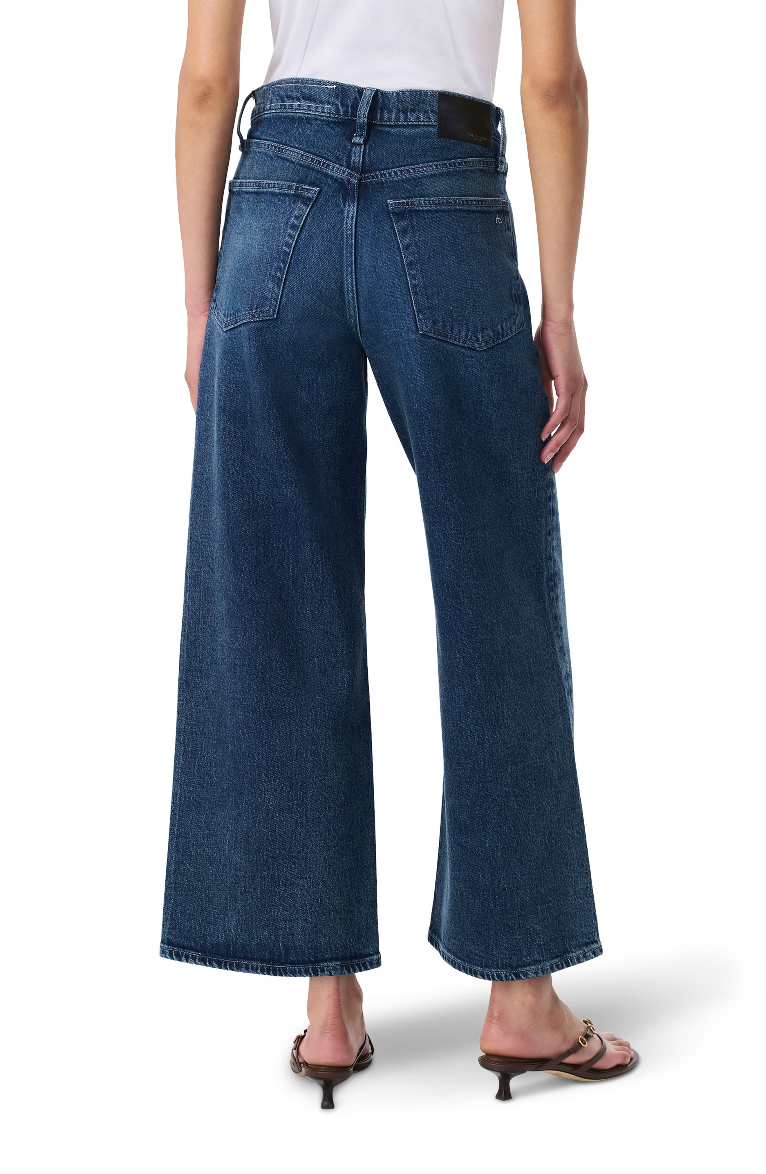 rag & bone Andi High Waist Ankle Wide Leg Jeans in Adeline at Nordstrom - 2