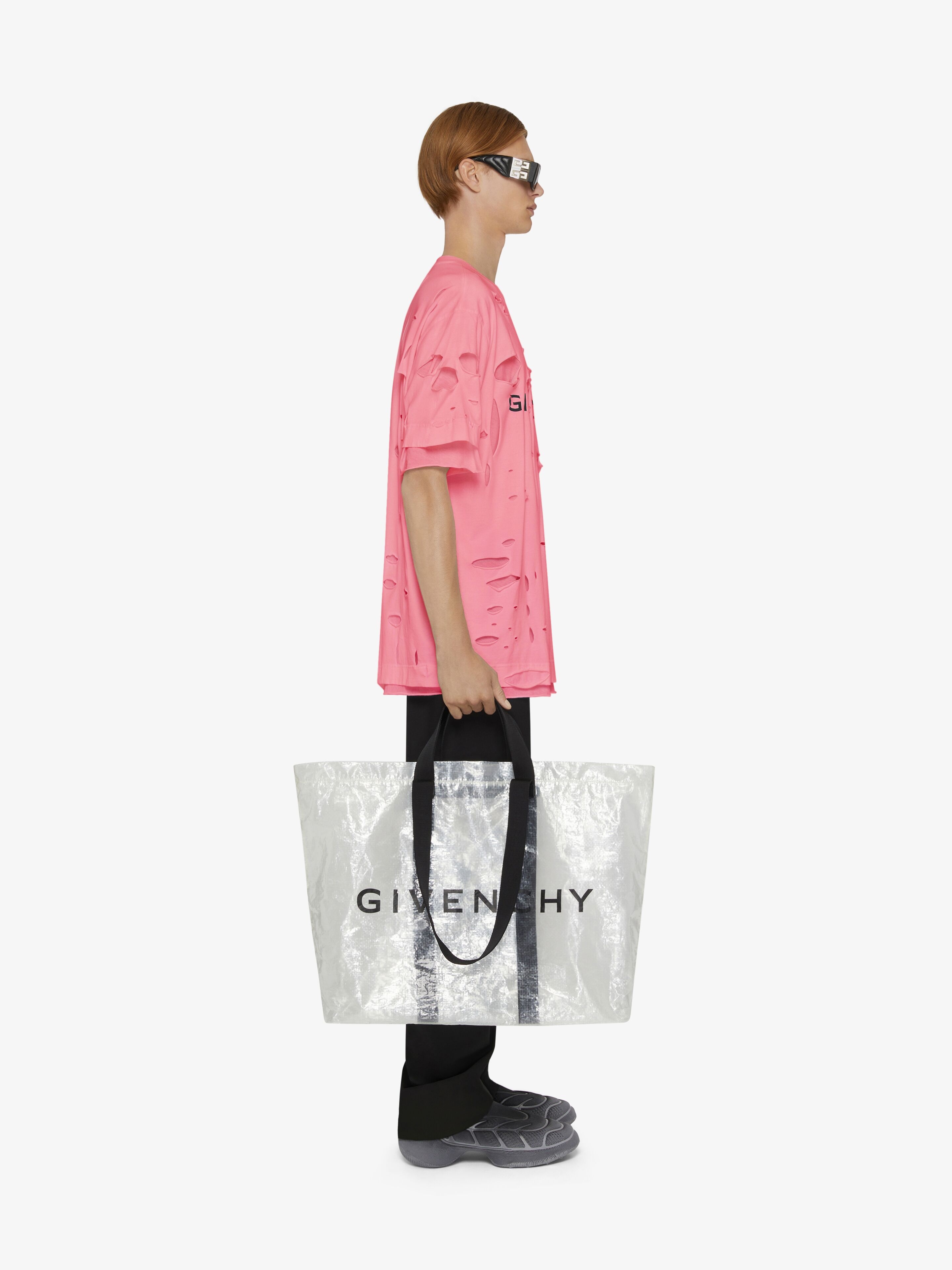 GIVENCHY ARCHETYPE OVERSIZED T-SHIRT WITH DESTROYED EFFECT - 3