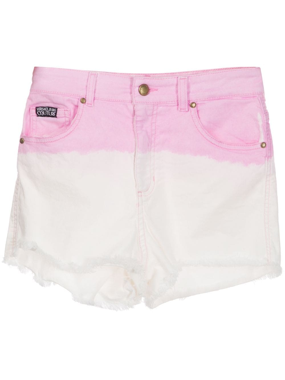 two-tone denim shorts - 1