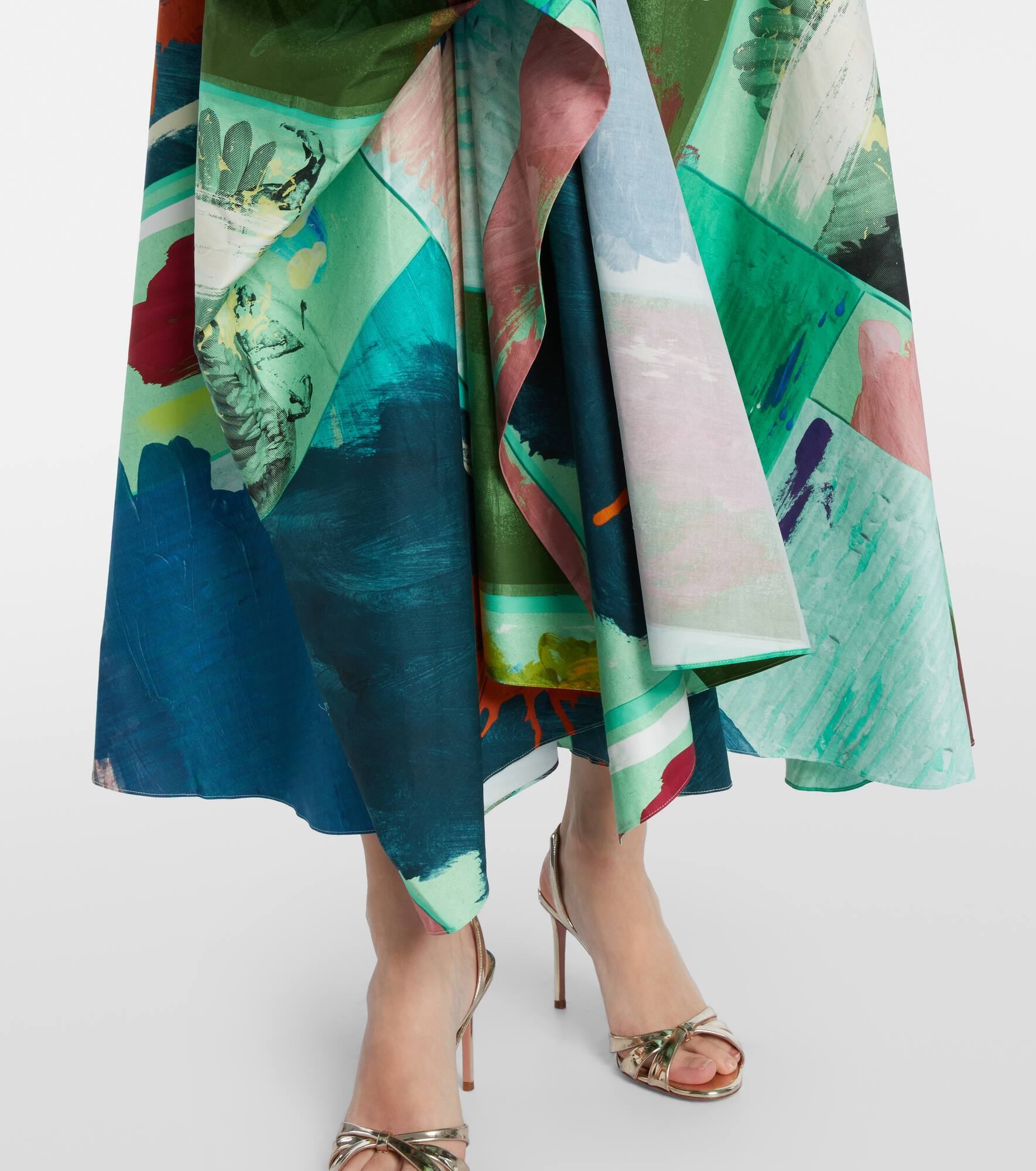 Nura bow-detail cotton cocktail dress - 6