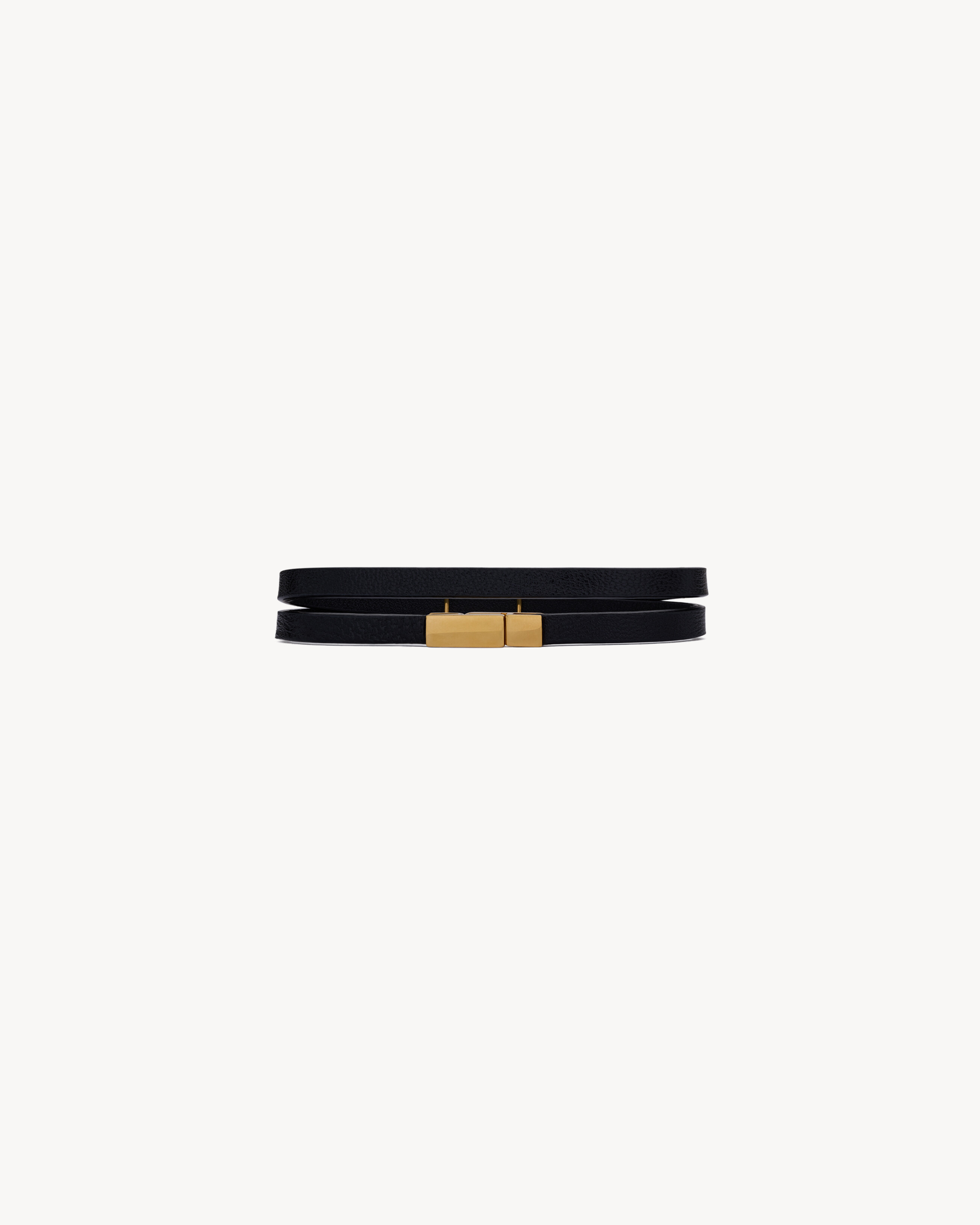 opyum double wrap bracelet in leather and metal - 2