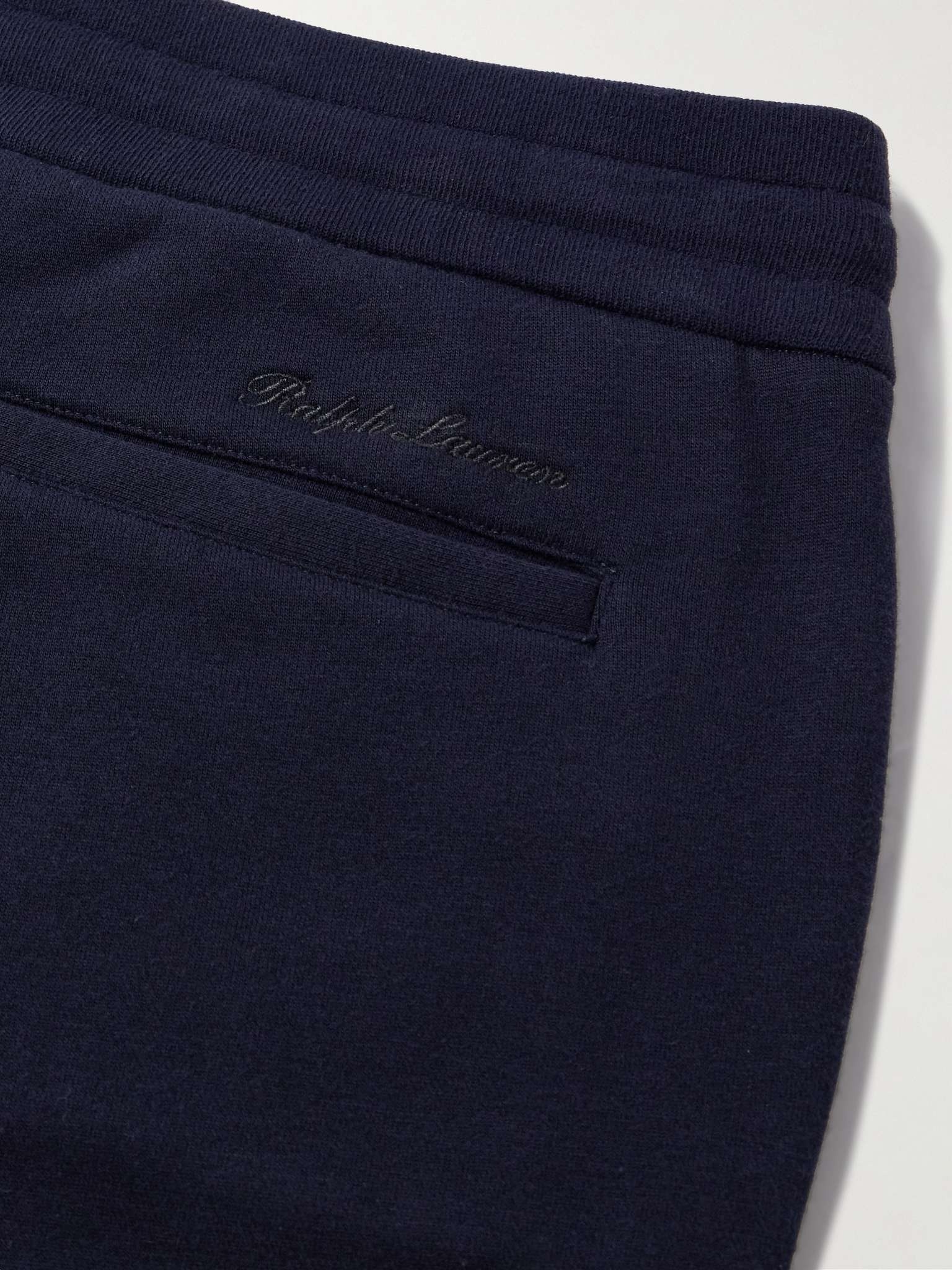 Script Logo-Embroidered Cotton-Blend Jersey Sweatpants - 5