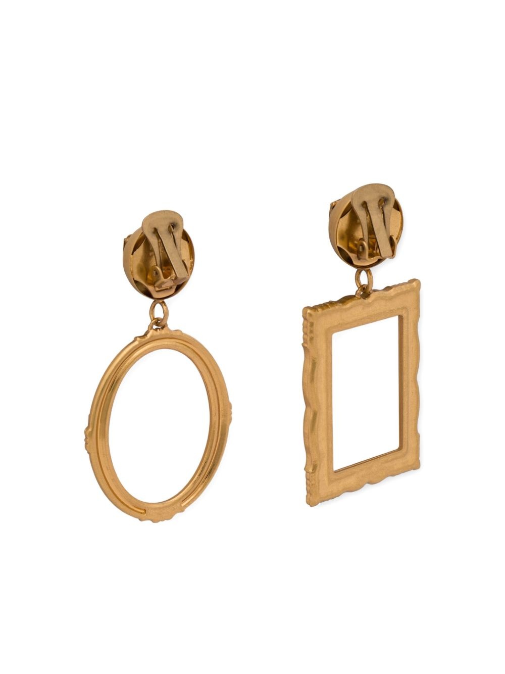 frame-pendant earrings - 3