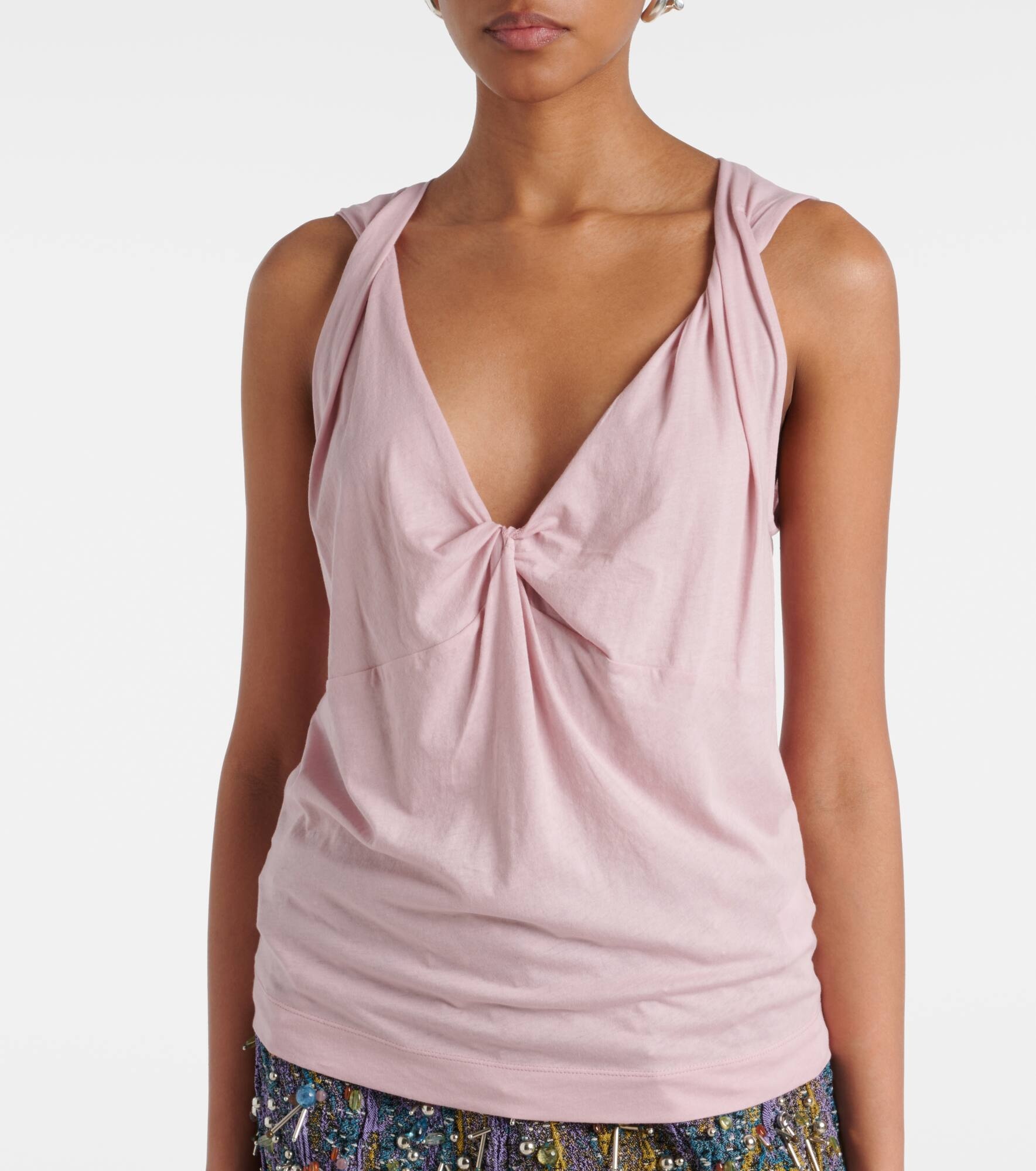 Gathered cotton top - 5