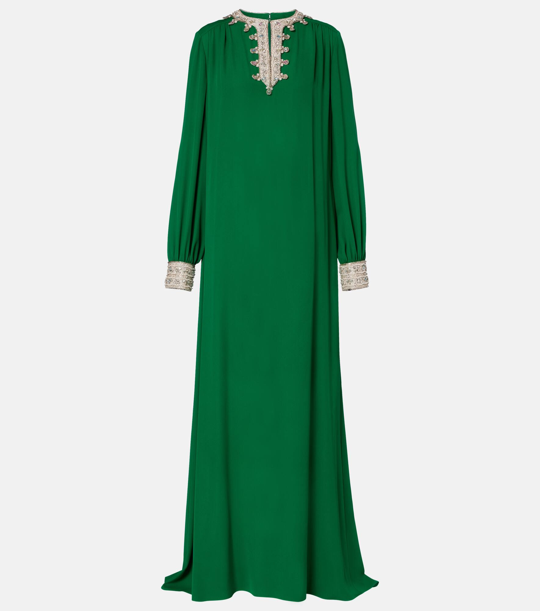 Embellished silk georgette gown - 1