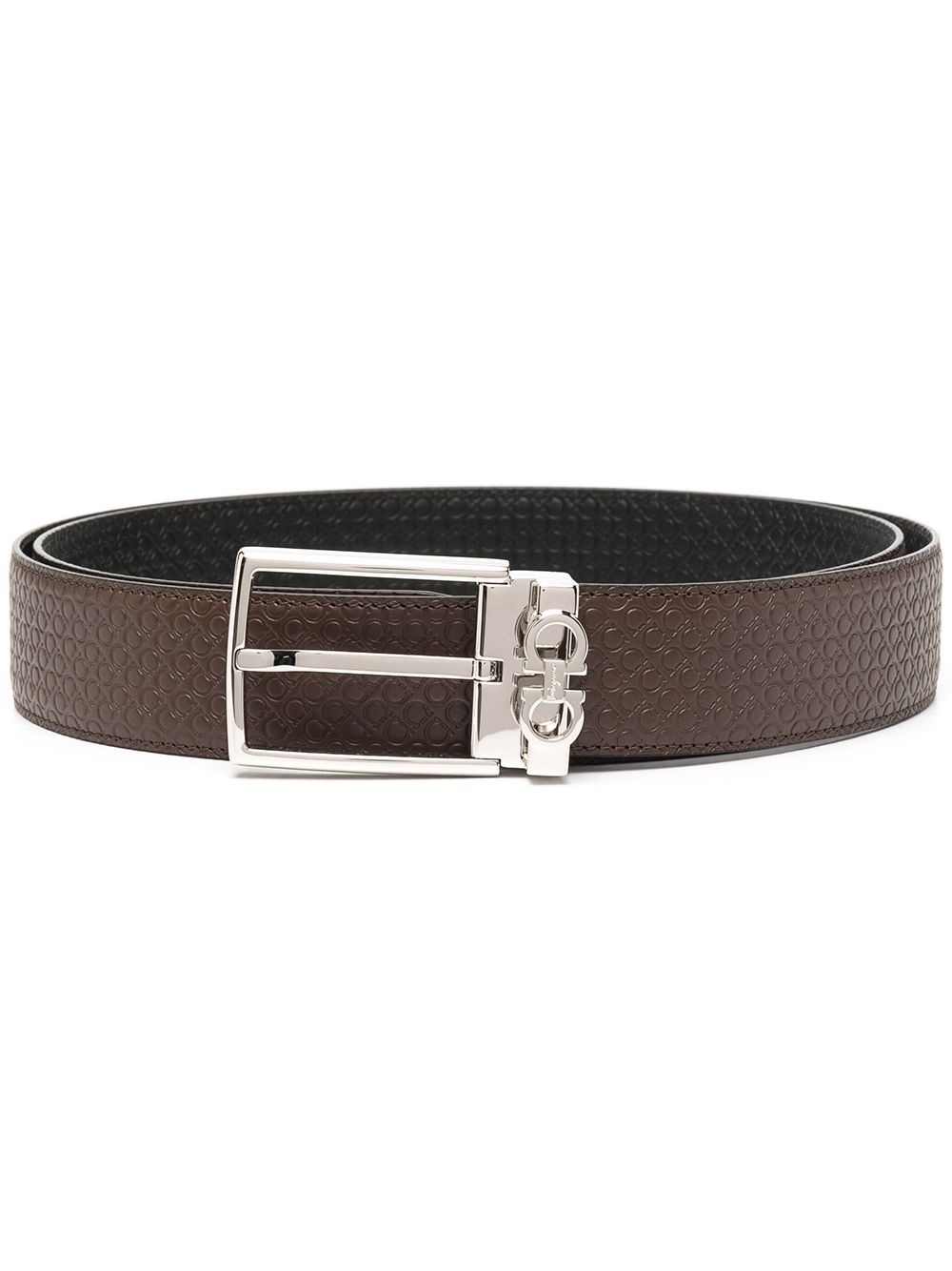 debossed Gancini-motif belt - 1