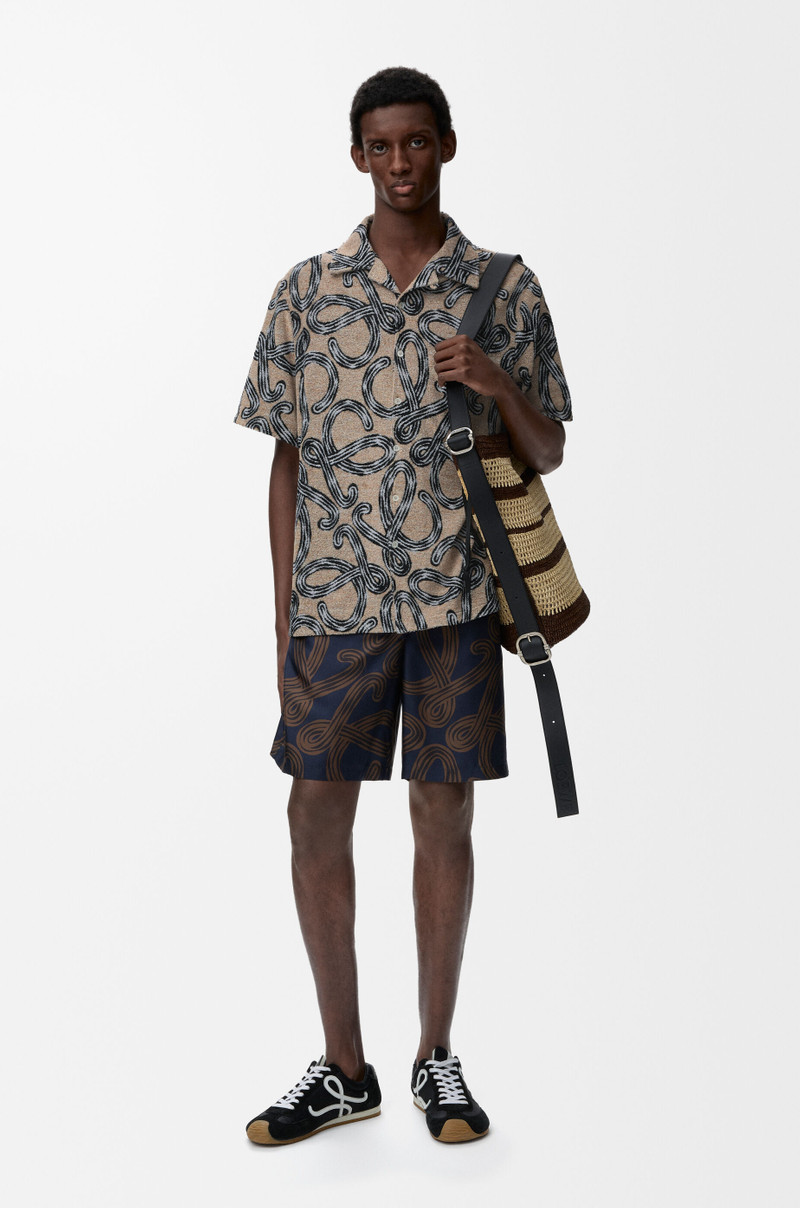 Loewe Short sleeve shirt in terry cotton jacquard outlook