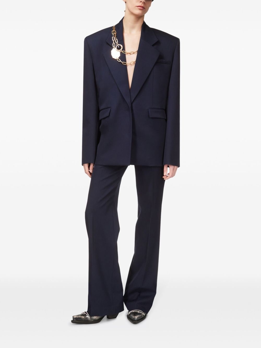 chain-detailing blazer - 2
