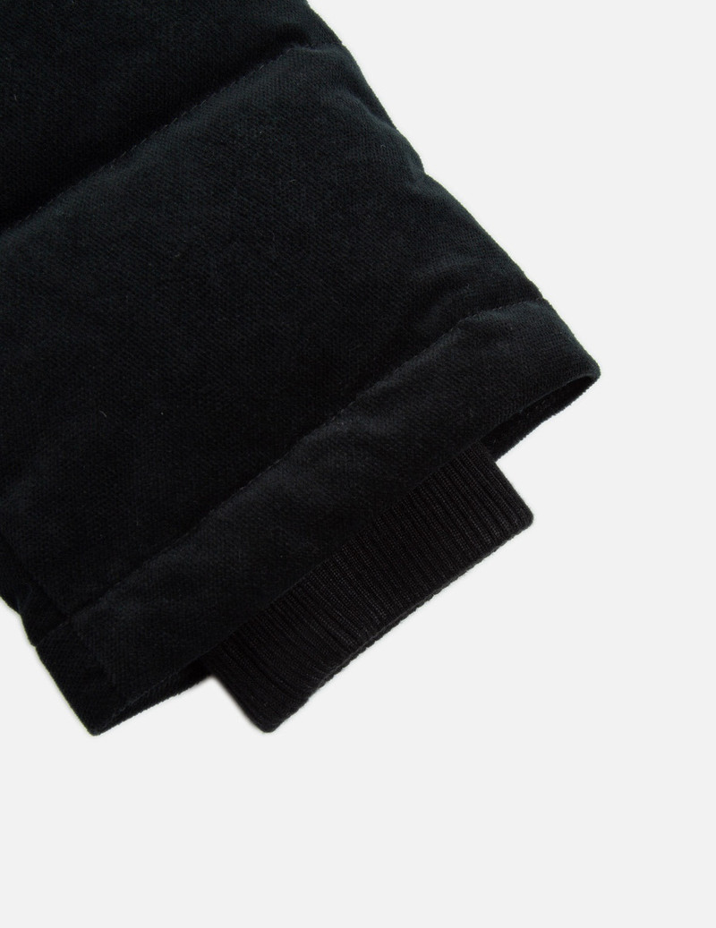 Seagull and Slogan Embroidered Velvet Down Jacket 9