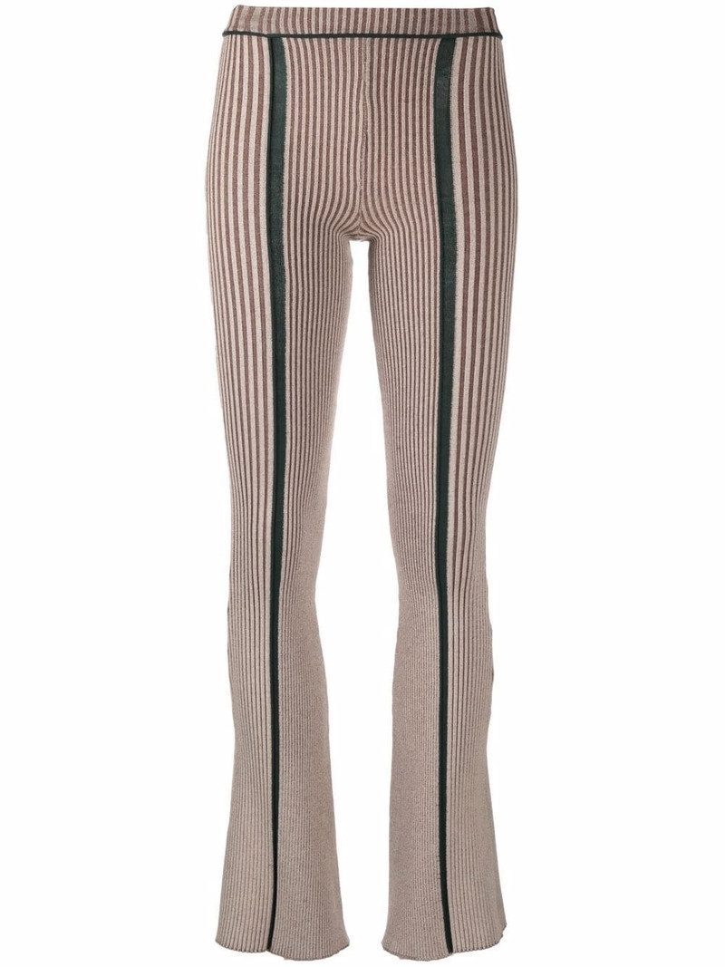 striped flared leggings 1