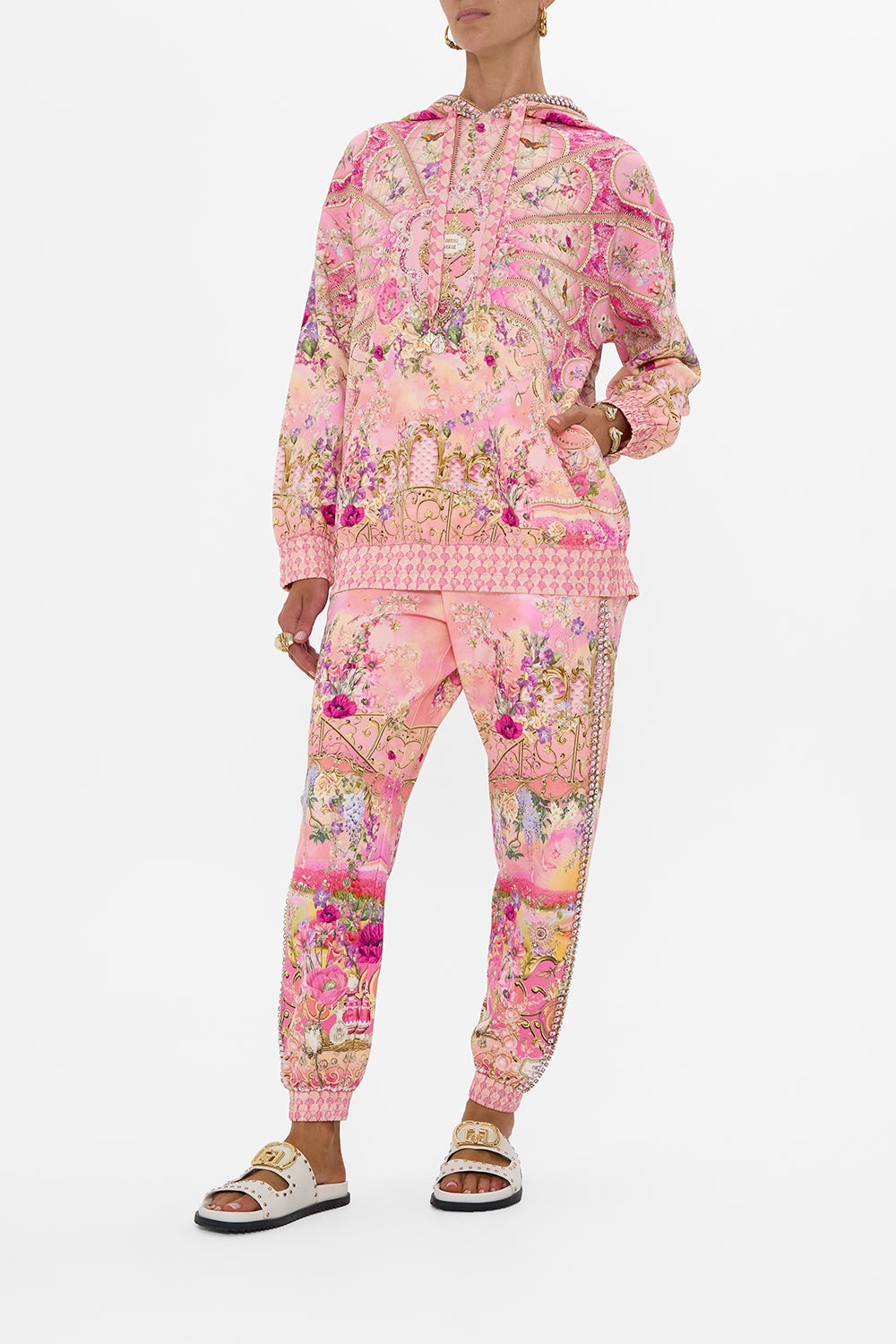 SILK BAND OVERSIZED HOODIE WITH BUTTERFLIES - 4