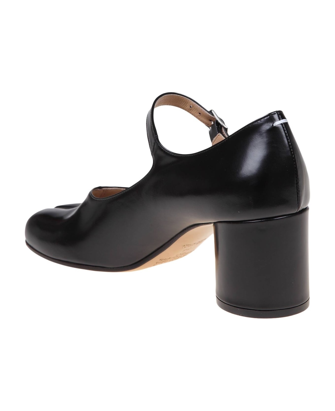 Black Calf Leather Pump - 4