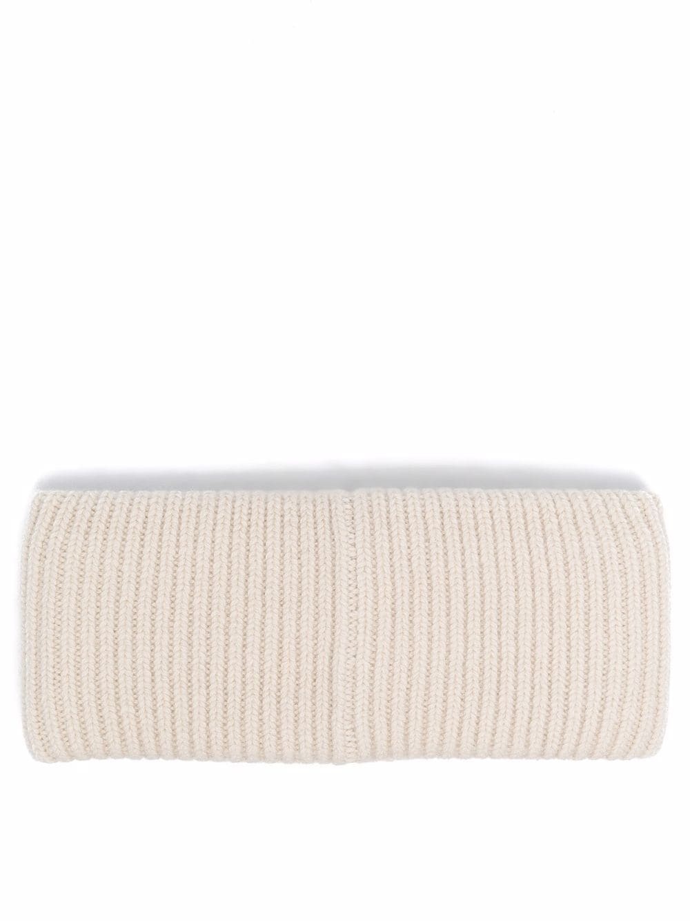 face-patch ribbed knit headband - 2