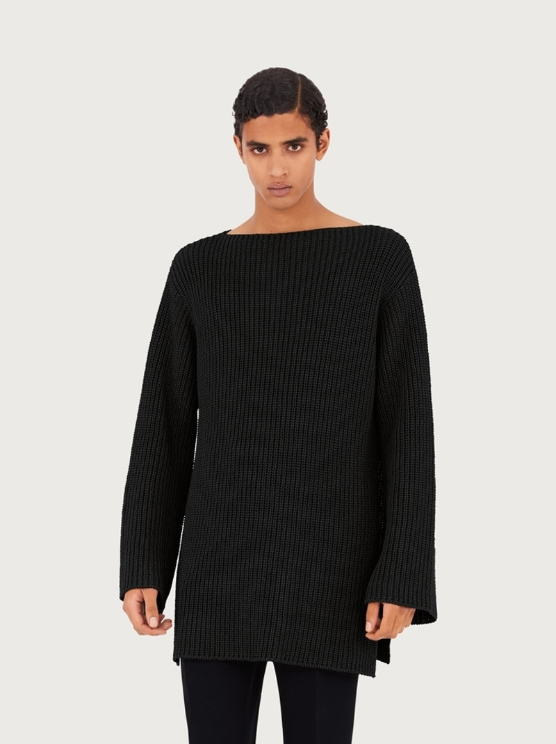 FERRAGAMO OVERSIZE BOAT NECK SWEATER outlook