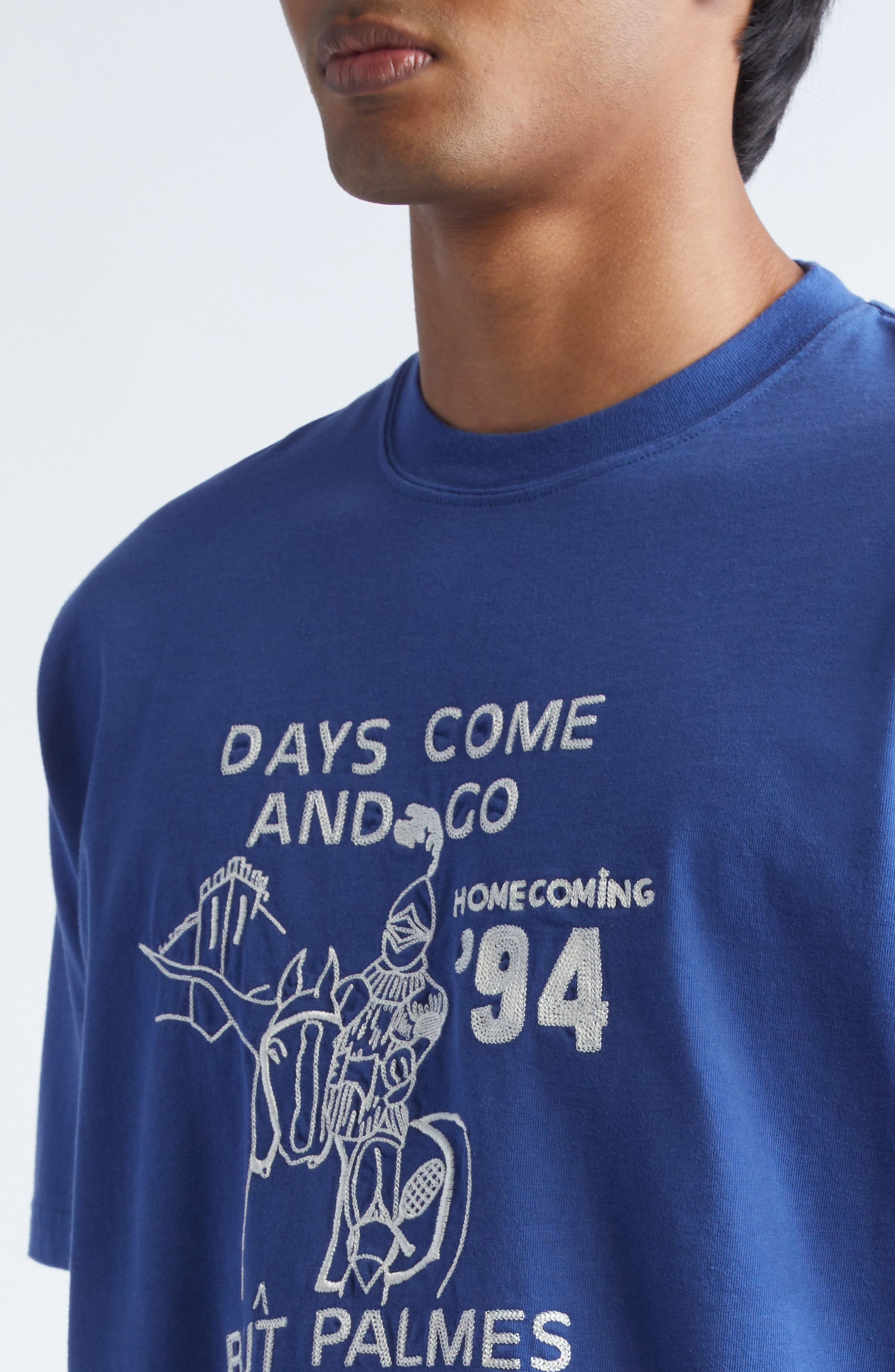 PALMES Forever Embroidered T-Shirt in Blue at Nordstrom - 4