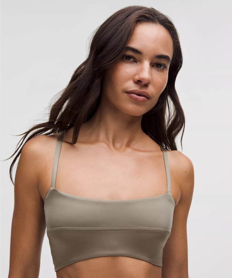 Satin Spaghetti-Strap Yoga Bra *Light Support, A/B Cup 4
