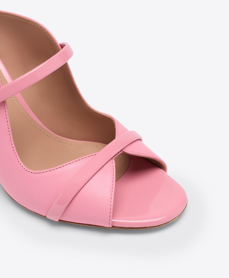 Norah 70 Pink Leather Heeled Sandals 4