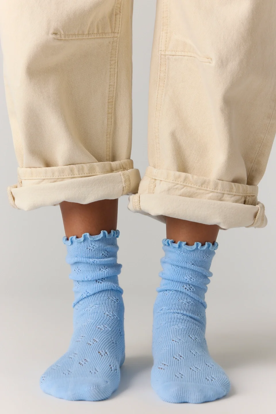 Pointelle Ru Socks - 1