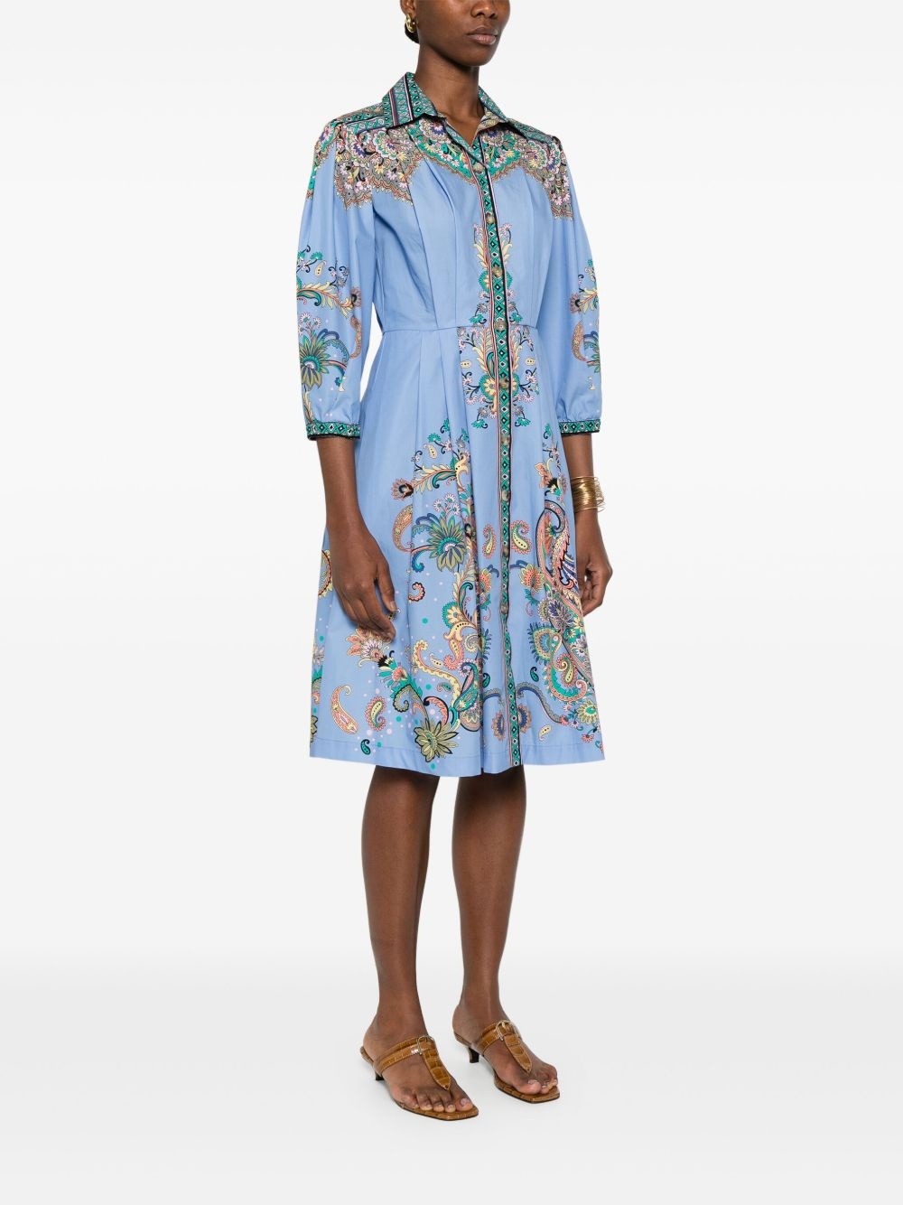paisley-print midi dress - 3