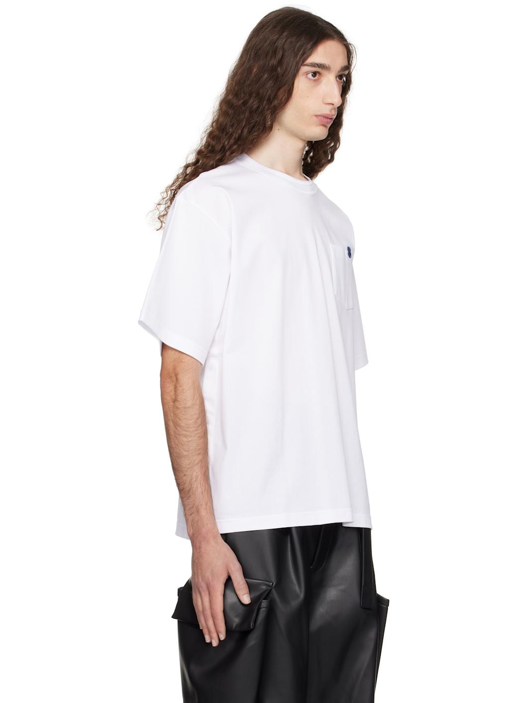 White 'S' Cotton Jersey T-shirt - 2