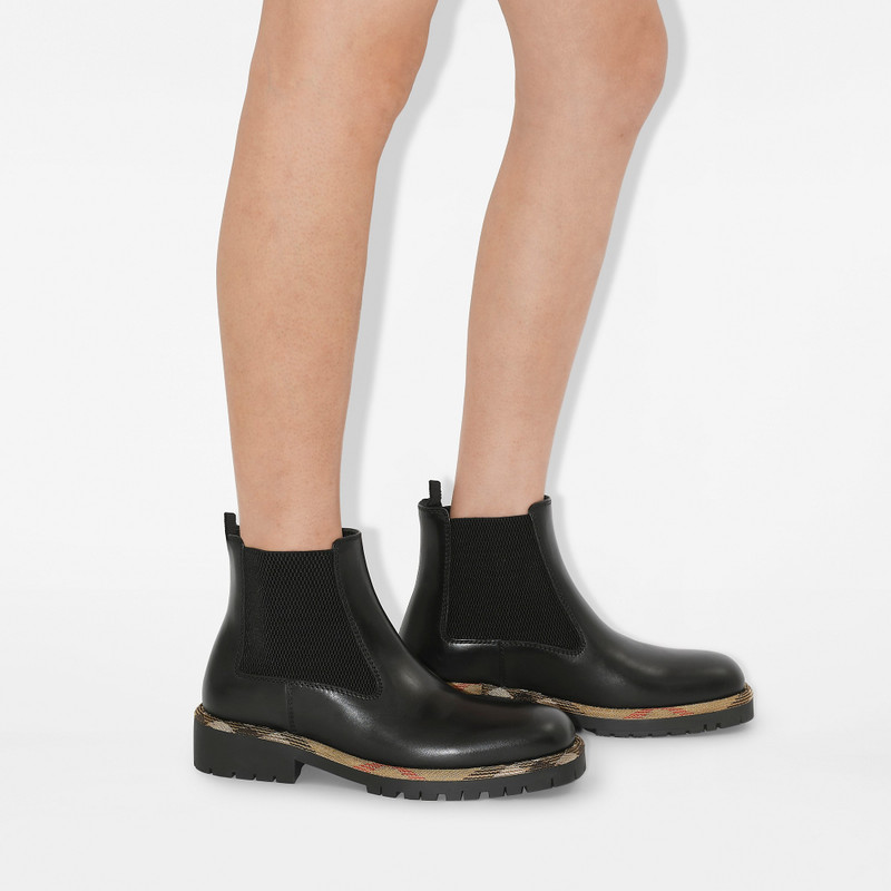 Burberry Leather Gravel Chelsea Boots​ outlook