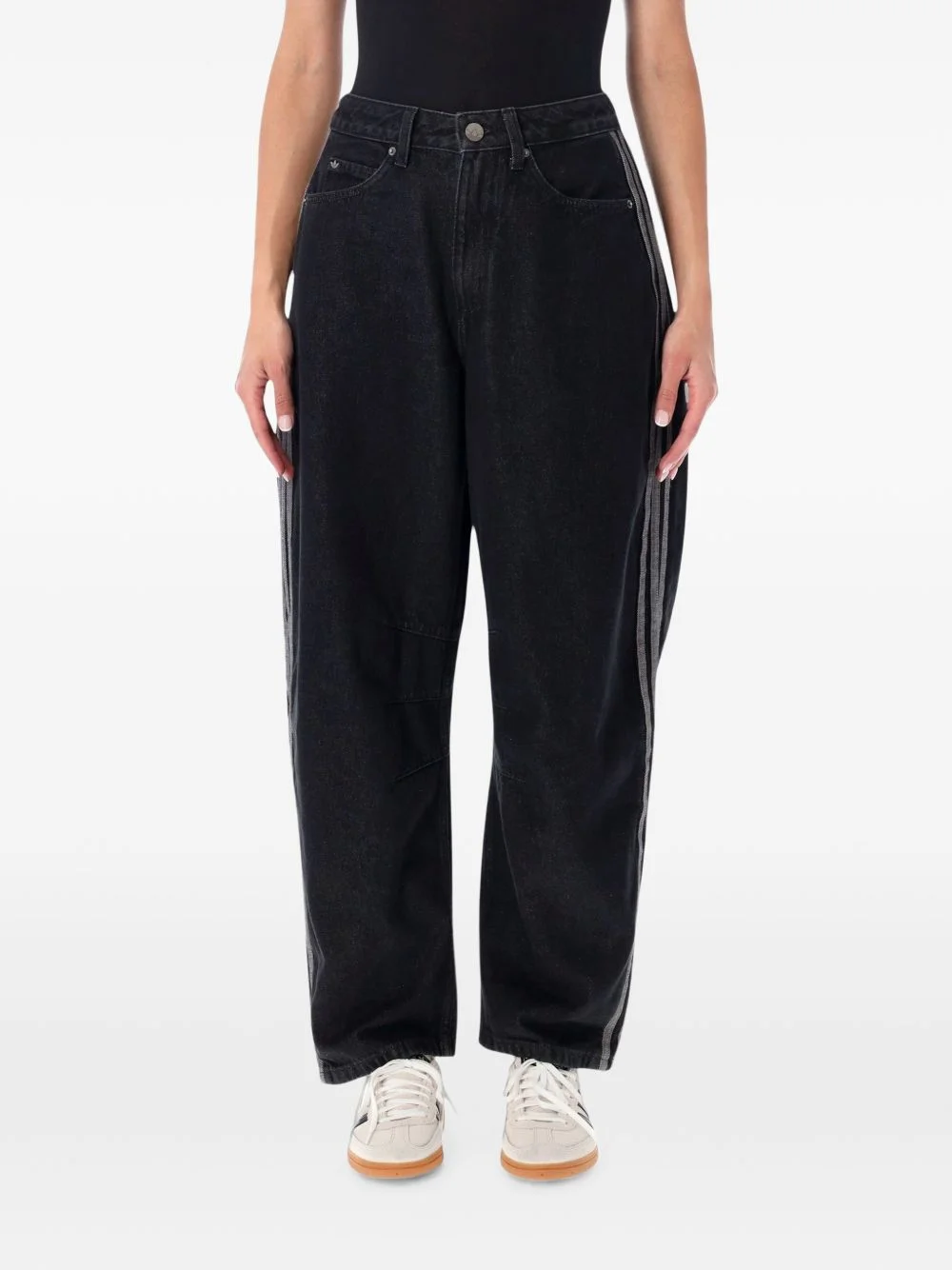 side-stripe jeans - 1