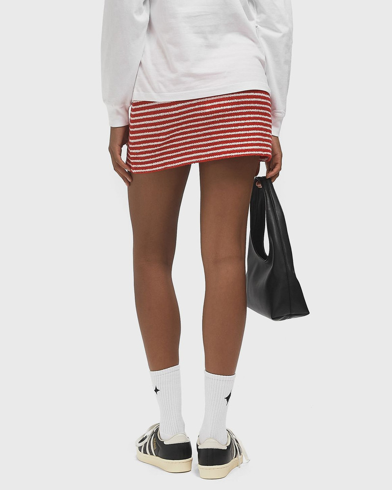 Serif Logo Striped Terry Aline Skirt 3