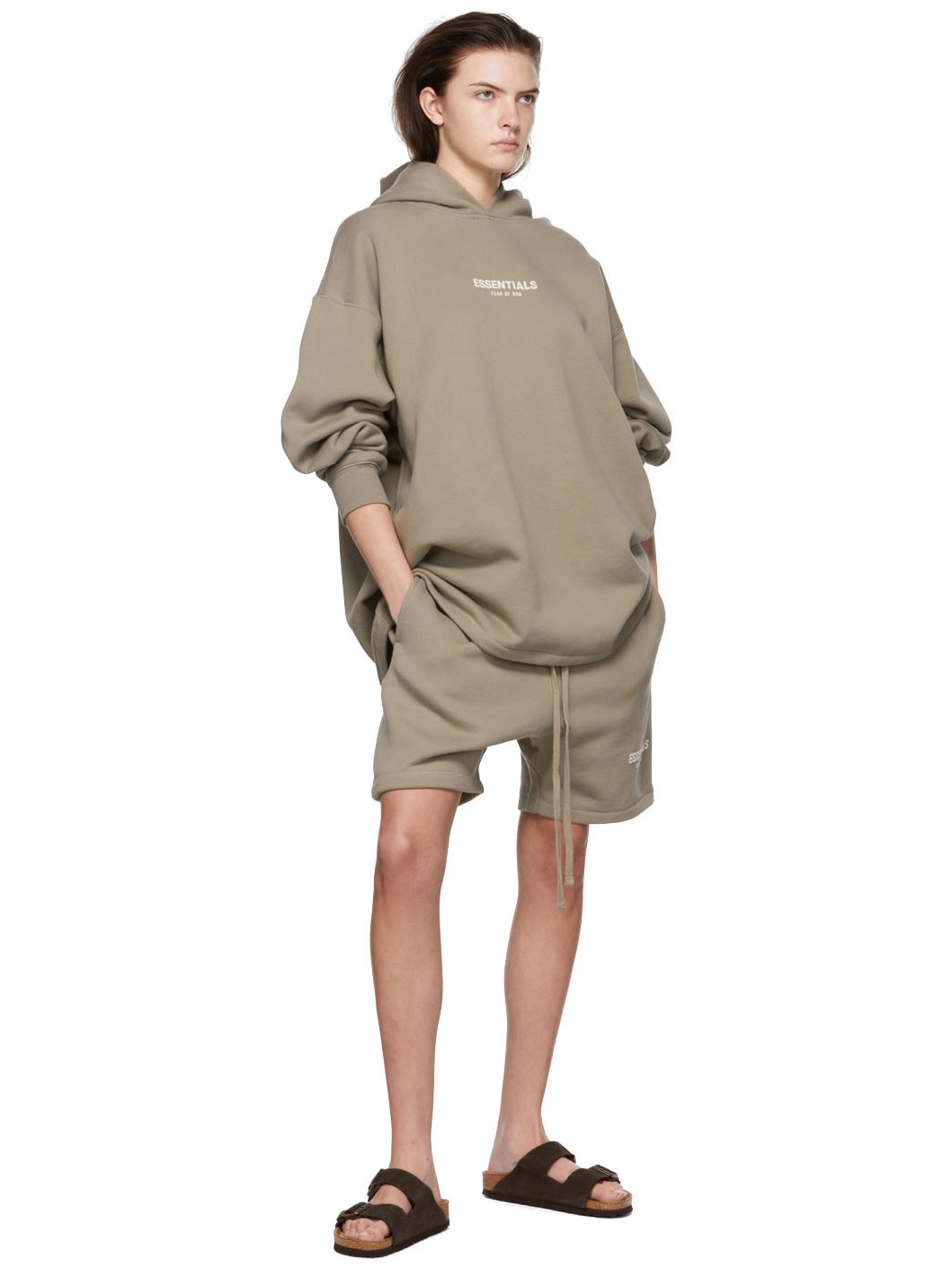 Taupe Cotton Hoodie - 4