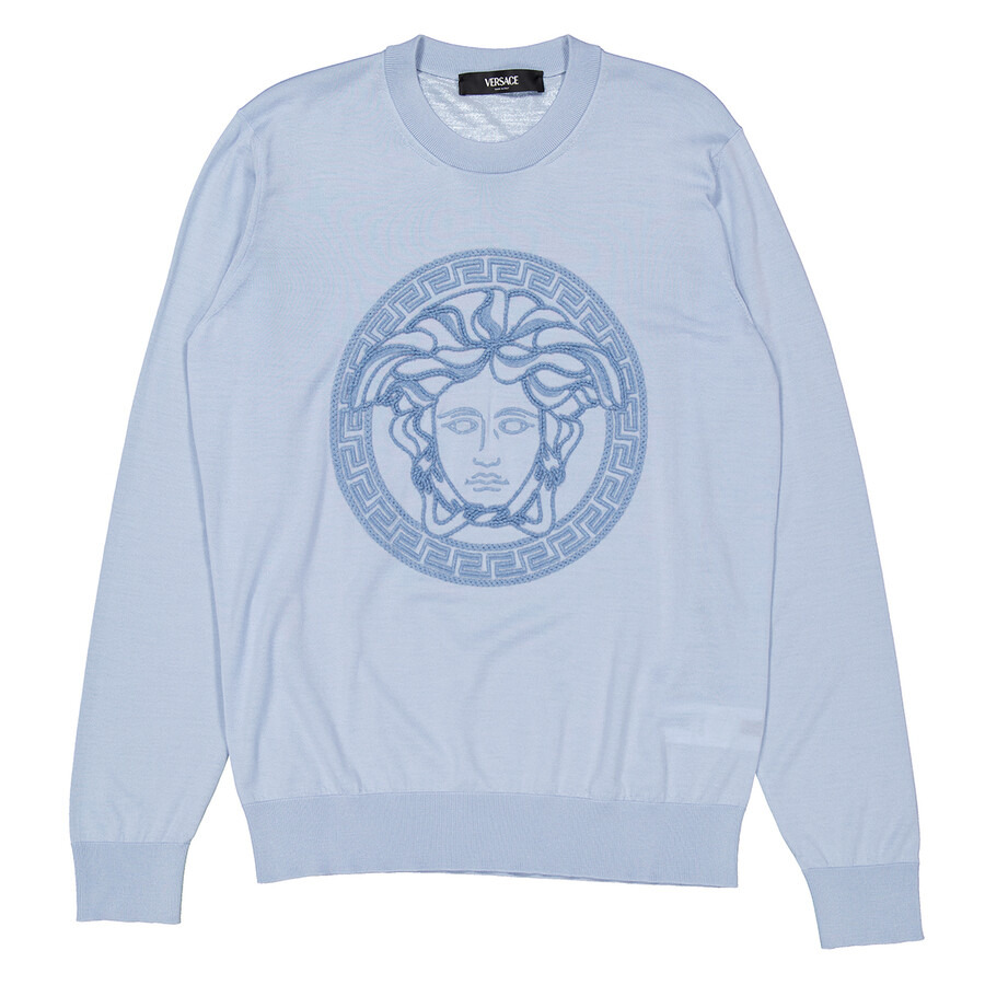 Versace Medusa Embroidered Wool Sweater - 5