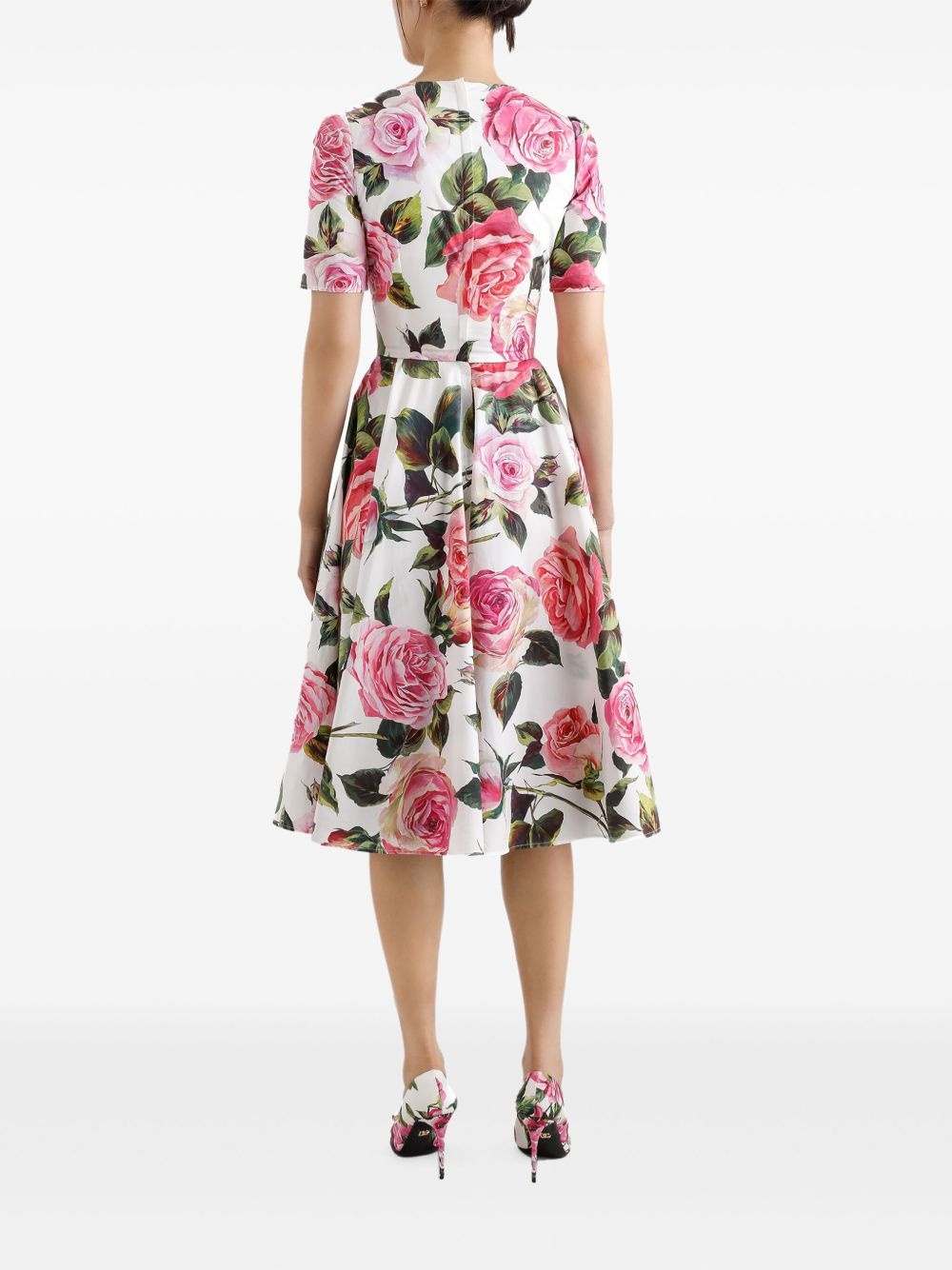 floral-print midi dress - 3